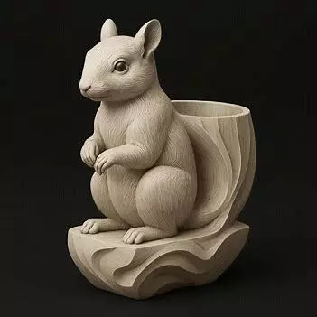 3D Squirrel Holder Model Modern Art Concept 3D print model