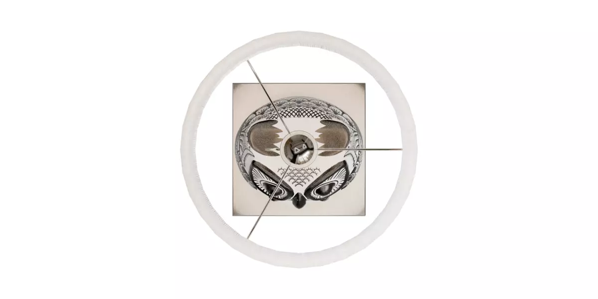 Owl Ceramic Mini LED Table Lamp Free low-poly 3D model_2