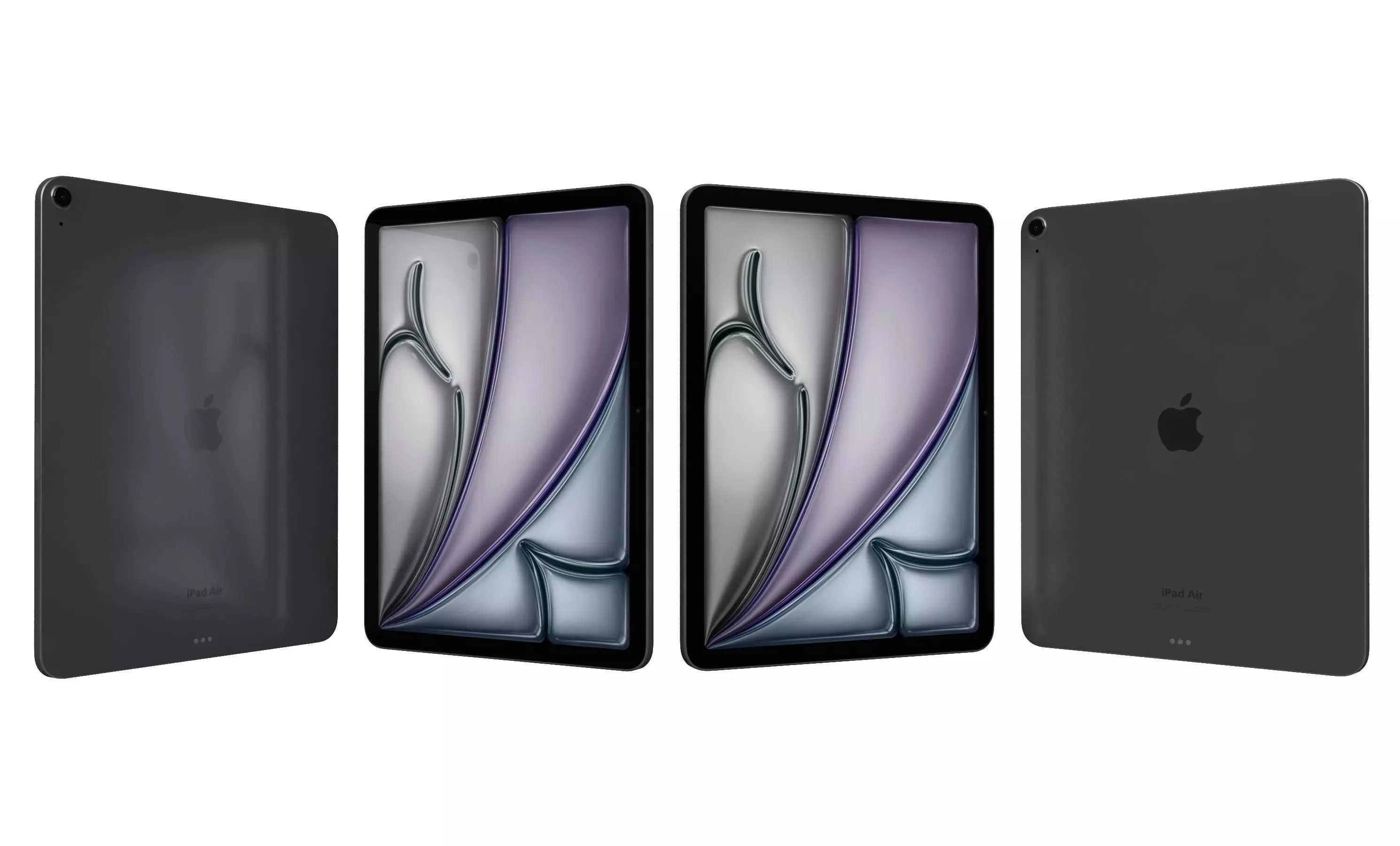 Apple iPad Air 13 2024 Black High Poly 3D model_0