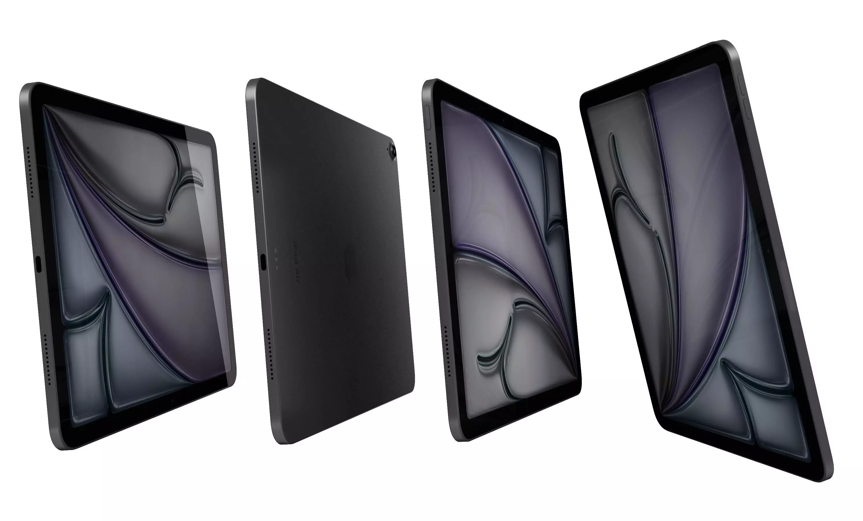 Apple iPad Air 13 2024 Black High Poly 3D model_5