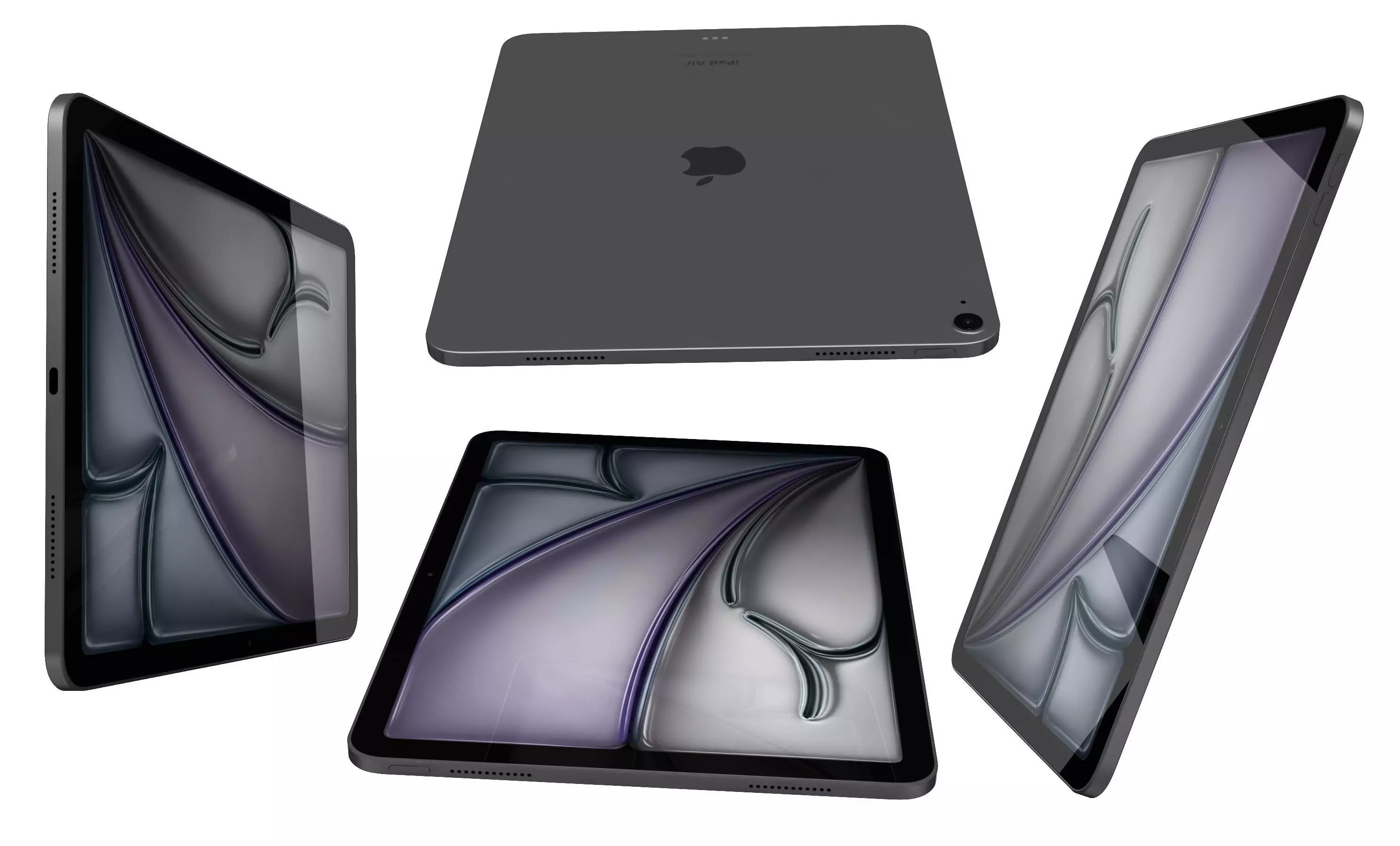 Apple iPad Air 13 2024 Black High Poly 3D model_7
