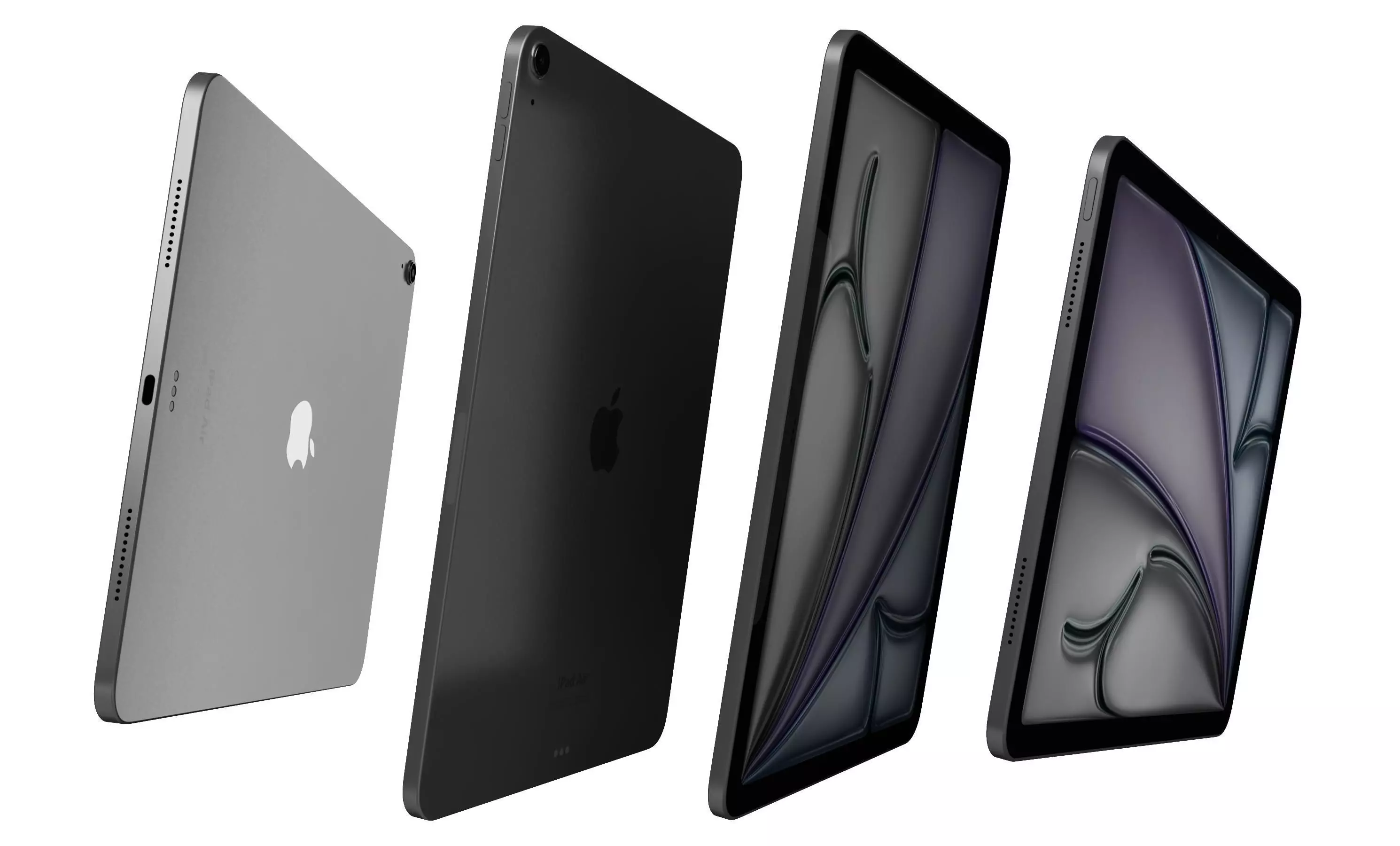 Apple iPad Air 13 2024 Black High Poly 3D model_6