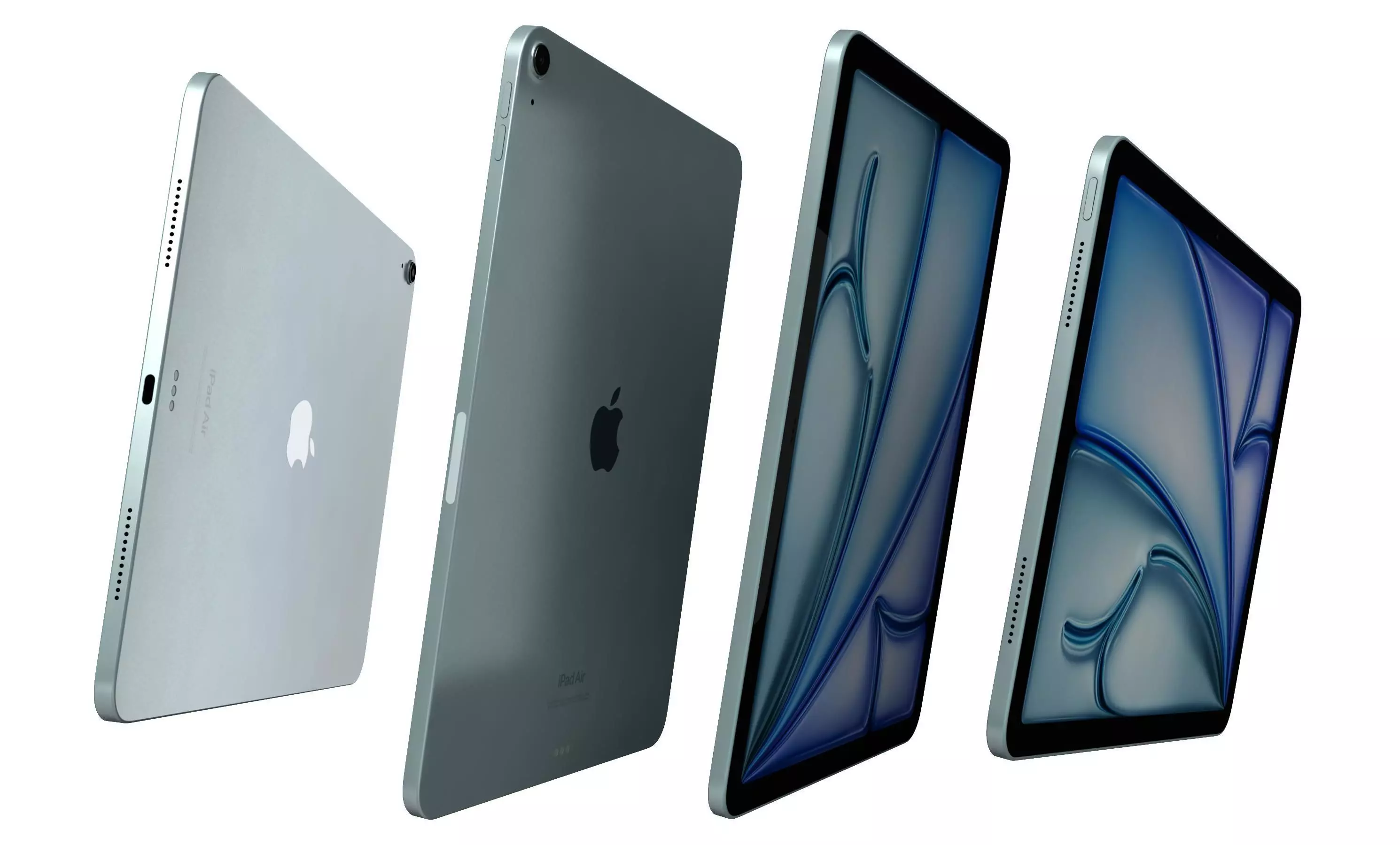 Apple iPad Air 13 2024 Blue High Poly 3D model_6