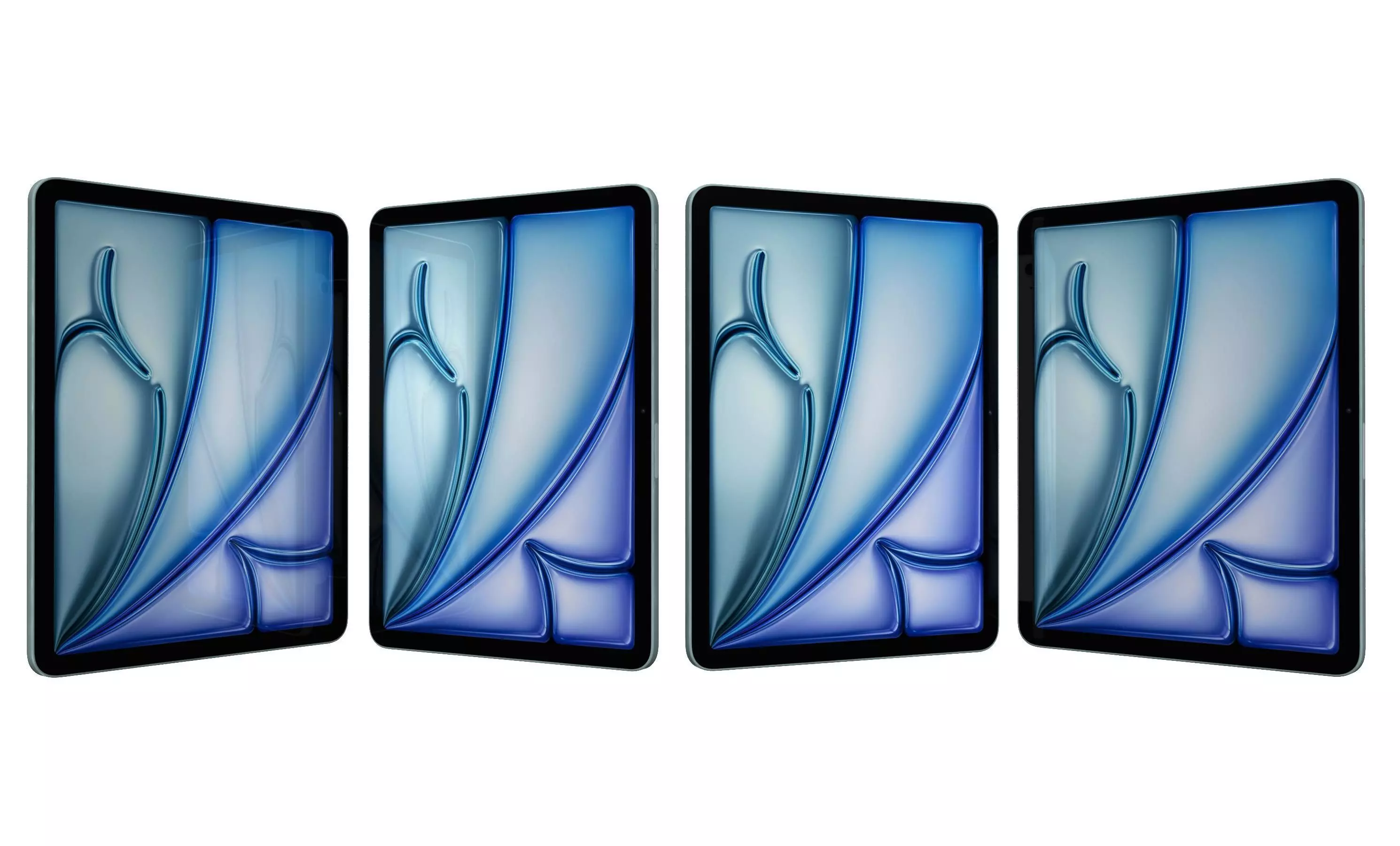 Apple iPad Air 13 2024 Blue High Poly 3D model_10