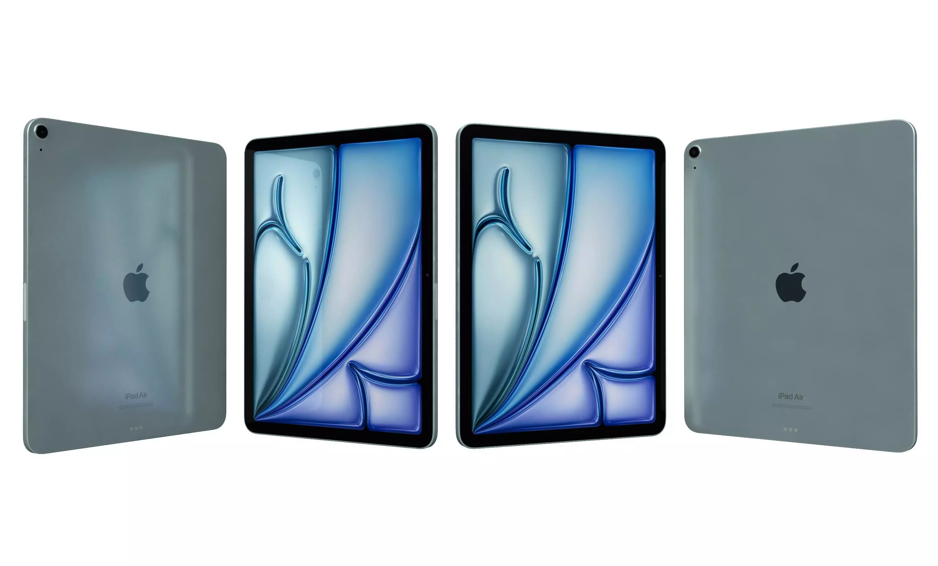 Apple iPad Air 13 2024 Blue High Poly 3D model_0