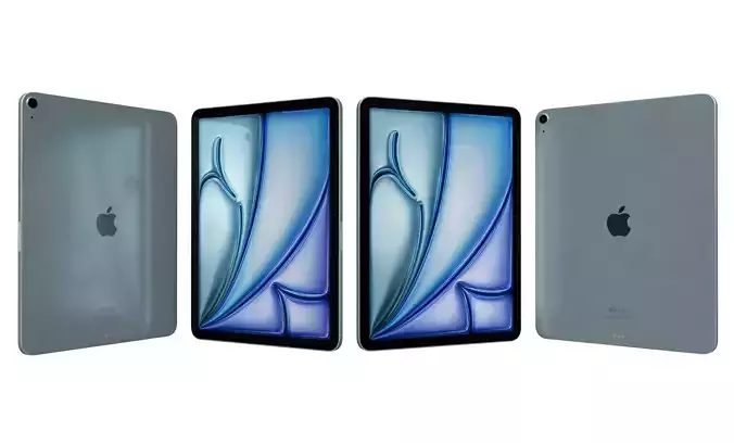 Apple iPad Air 13 2024 Blue High Poly 3D model Apple iPad Air 13 2024 Blue High Poly 3D model