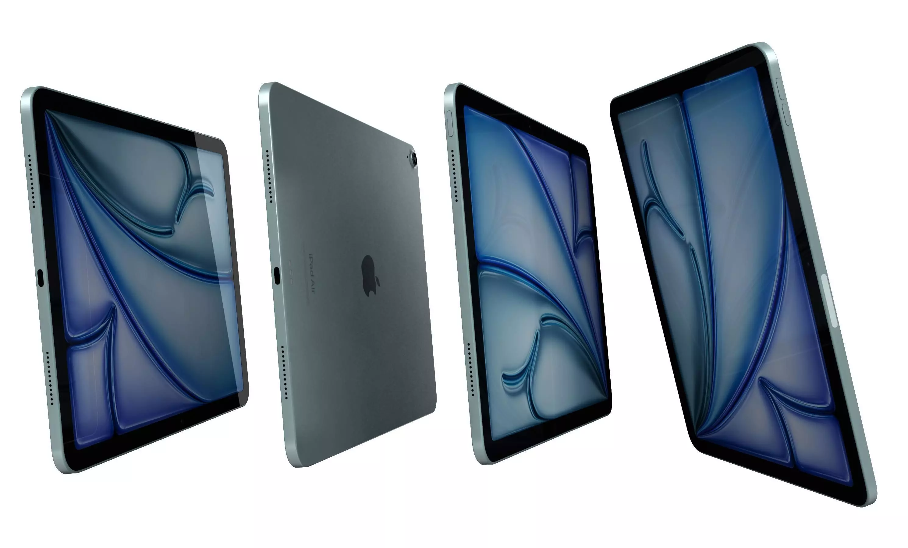 Apple iPad Air 13 2024 Blue High Poly 3D model_5