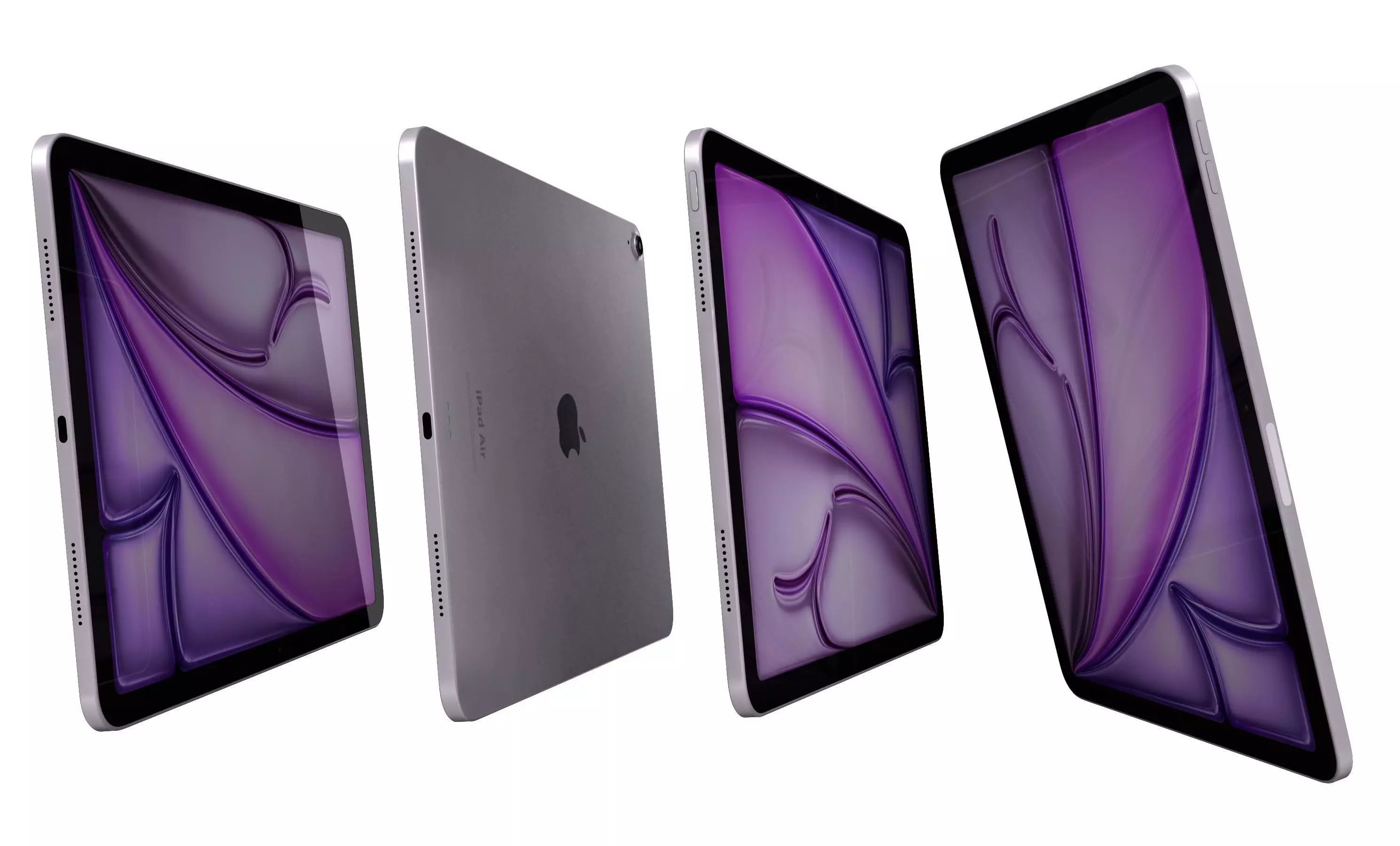 Apple iPad Air 13 2024 Purple High Poly 3D model_5