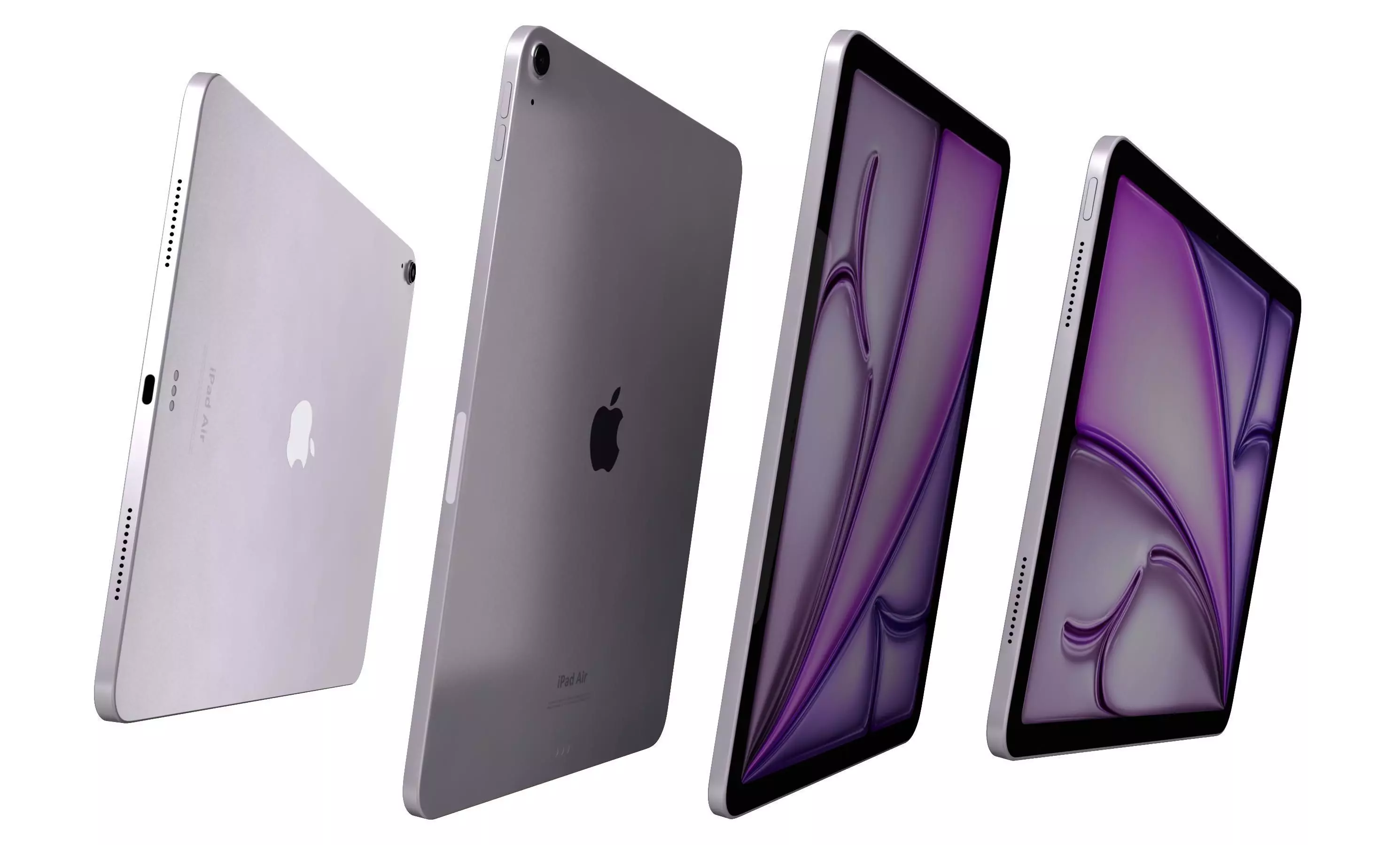 Apple iPad Air 13 2024 Purple High Poly 3D model_6