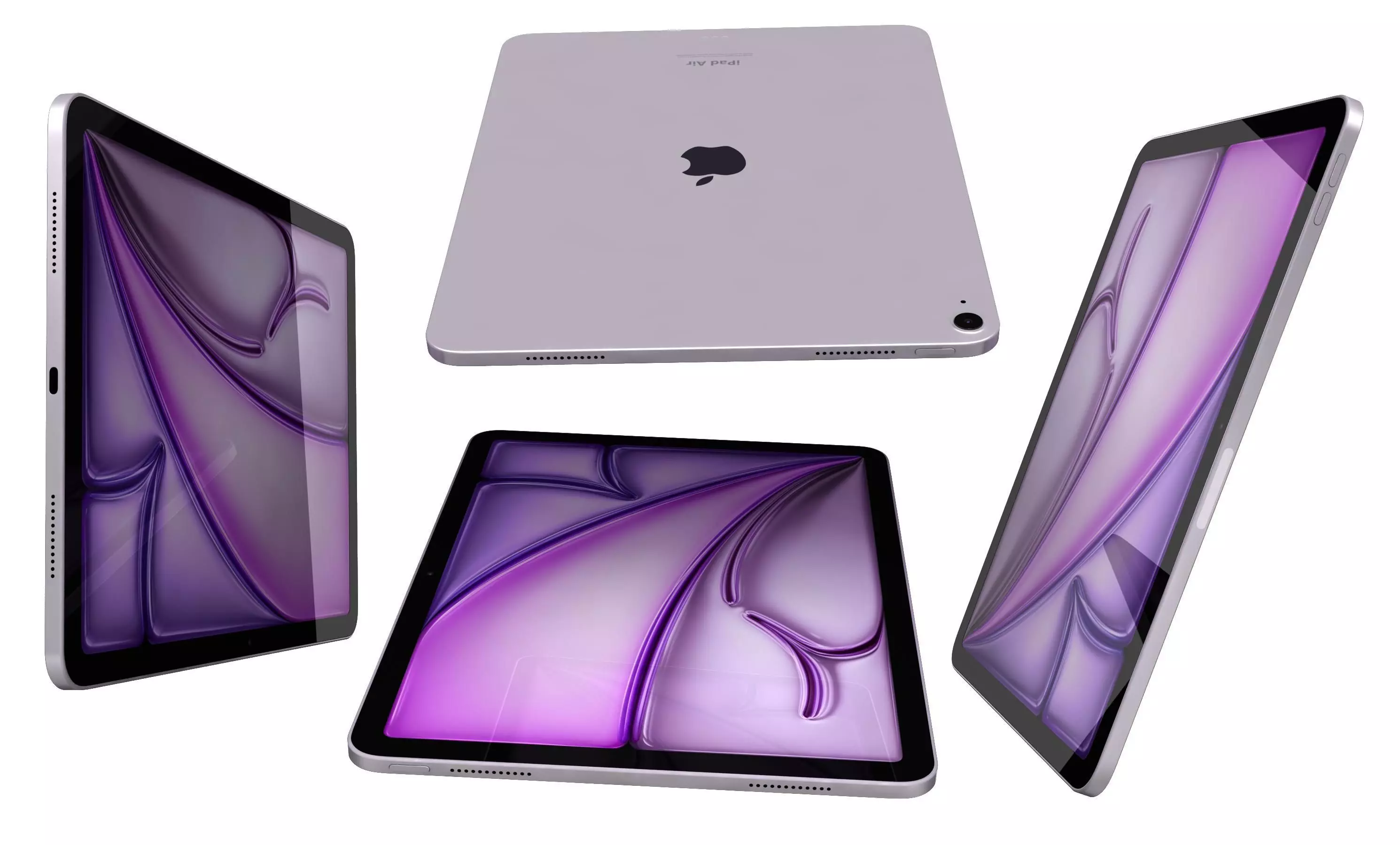 Apple iPad Air 13 2024 Purple High Poly 3D model_7