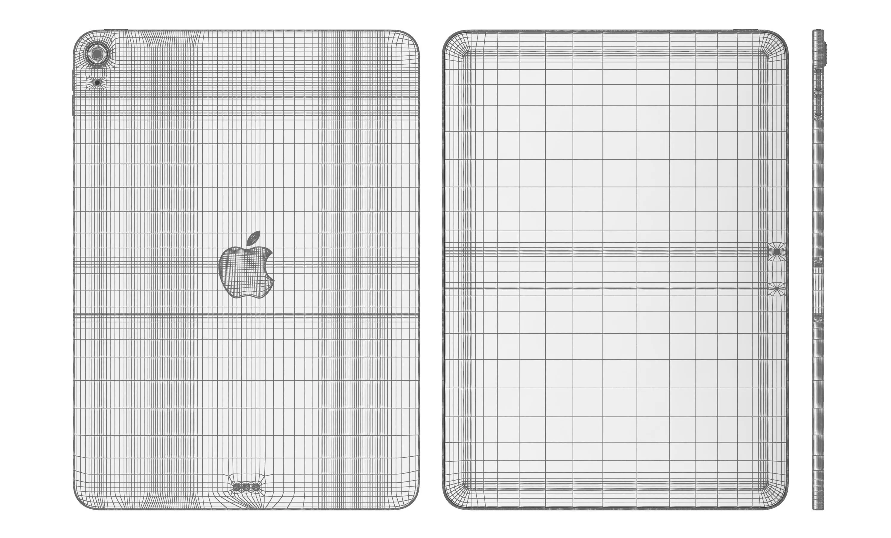 Apple iPad Air 13 2024 Purple High Poly 3D model_11