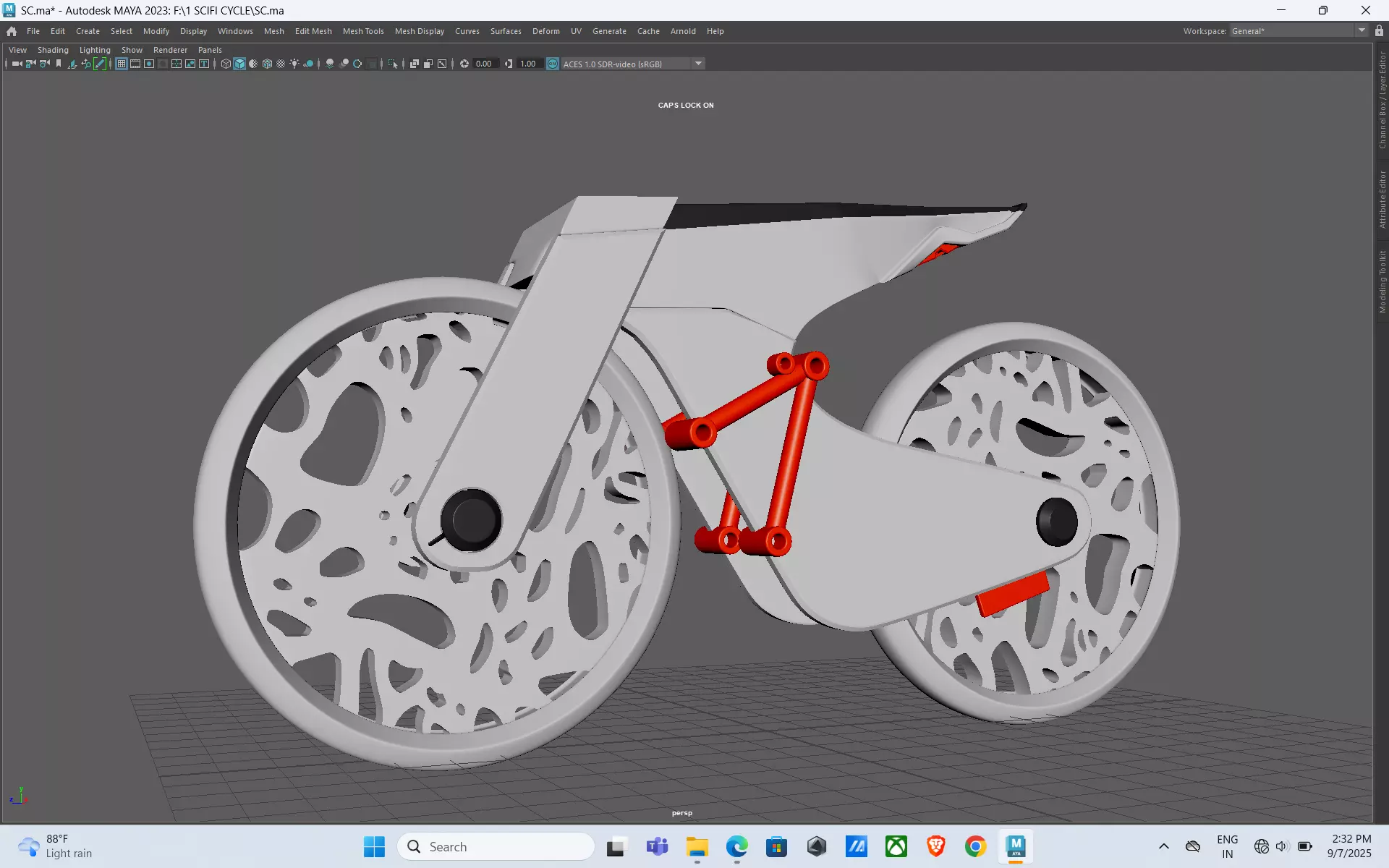 Futuristic Bicycle 3D model_13