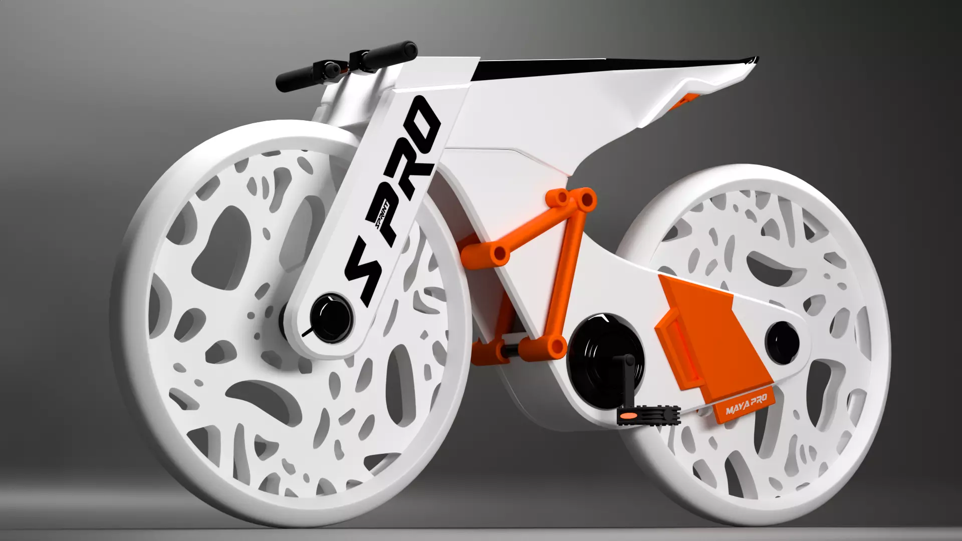 Futuristic Bicycle 3D model_3
