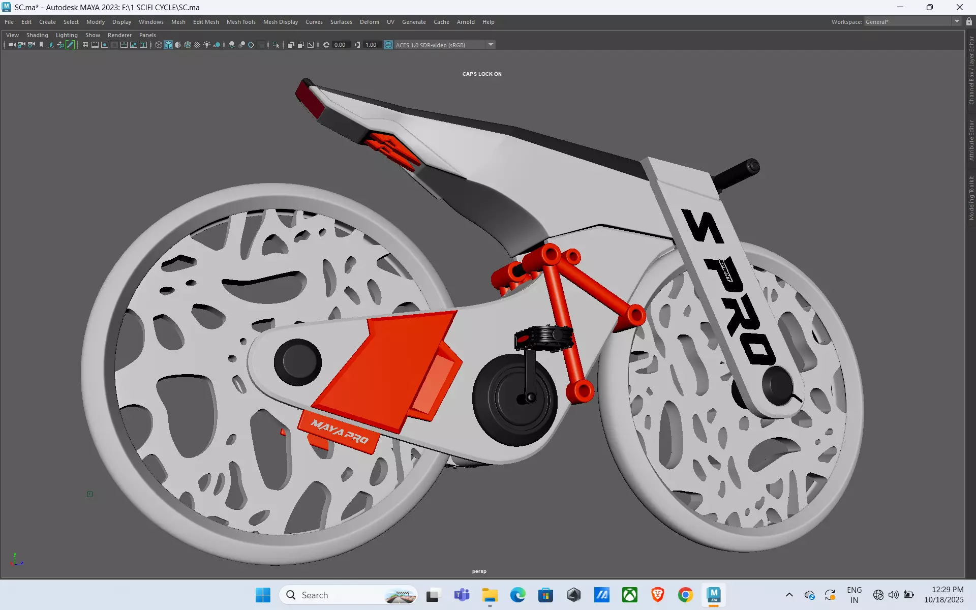 Futuristic Bicycle 3D model_9