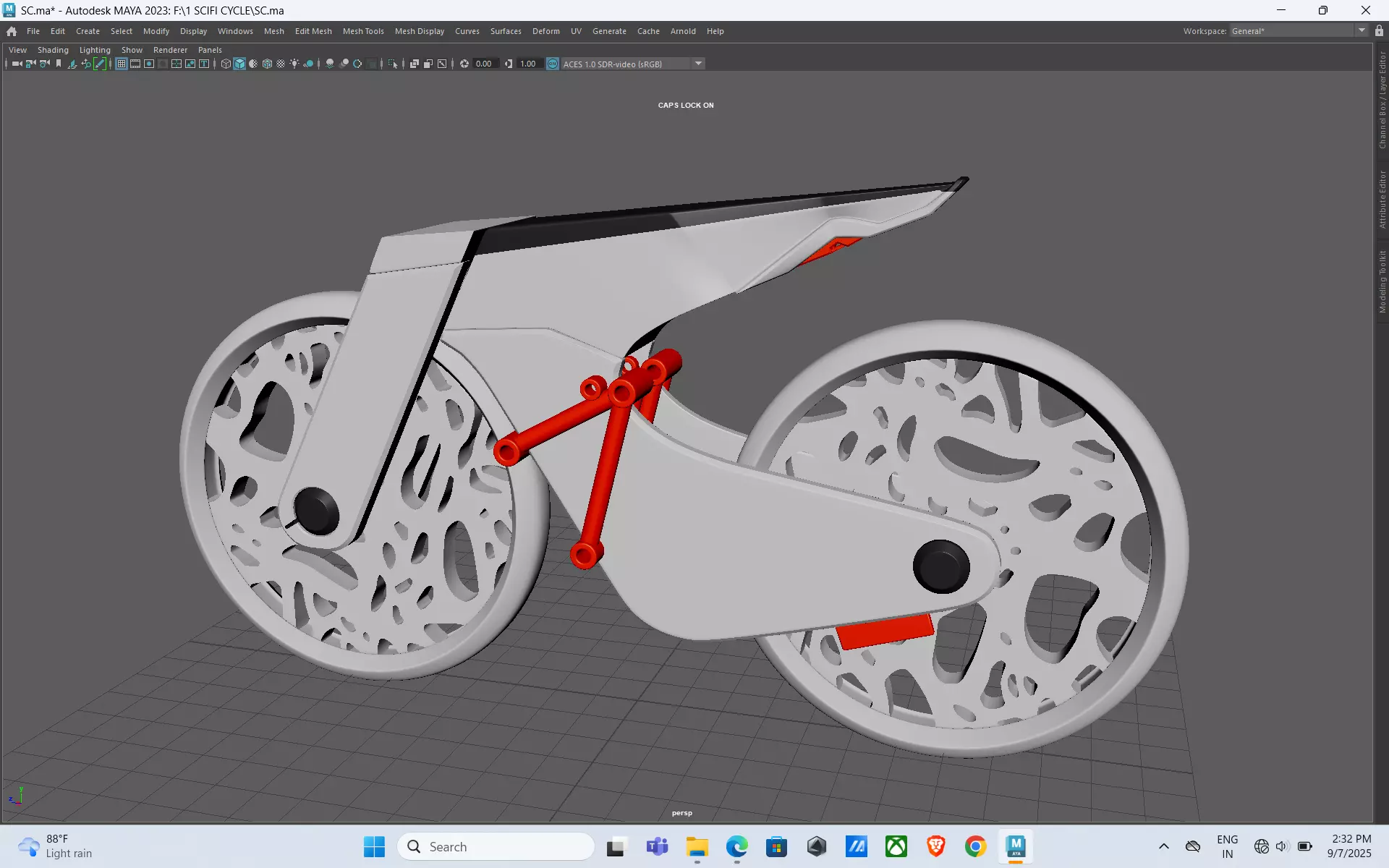 Futuristic Bicycle 3D model_11