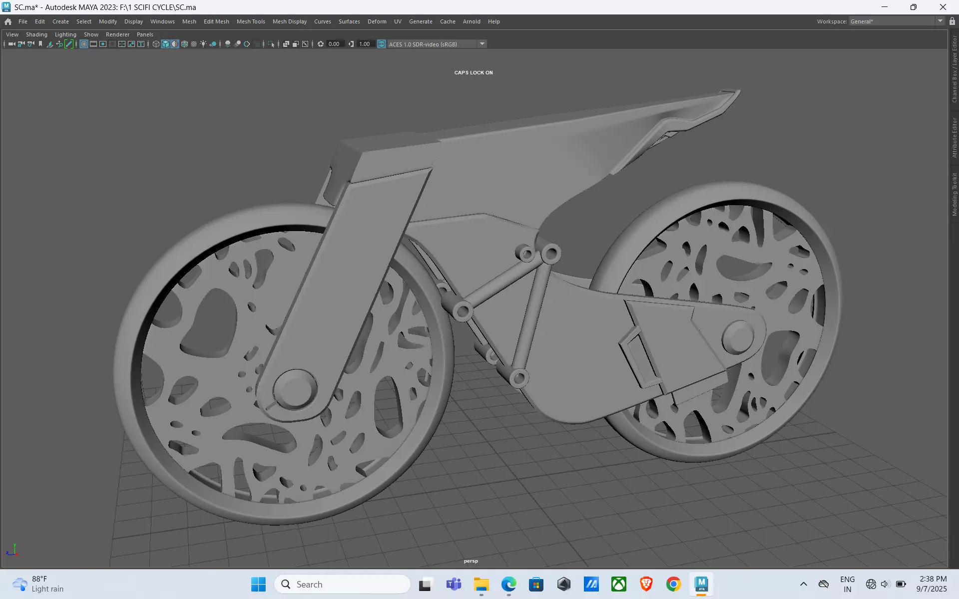 Futuristic Bicycle 3D model_16