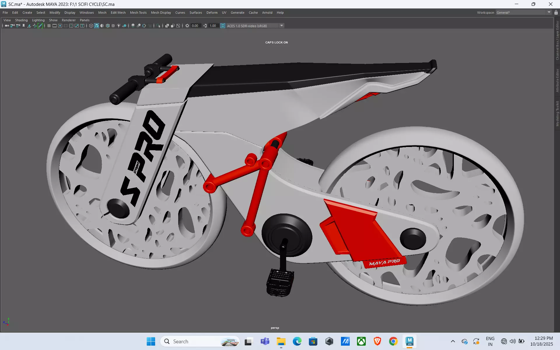 Futuristic Bicycle 3D model_4