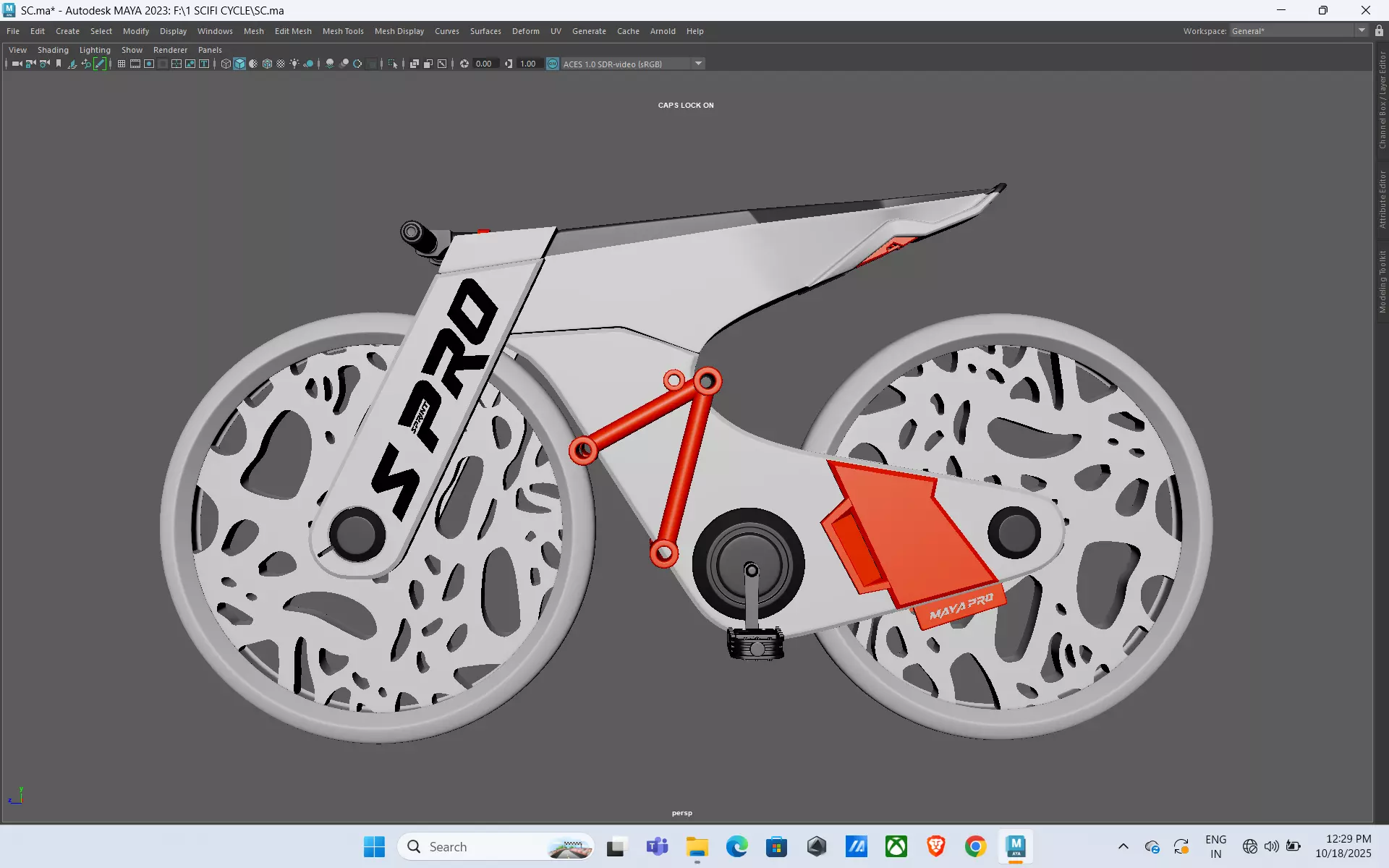 Futuristic Bicycle 3D model_5