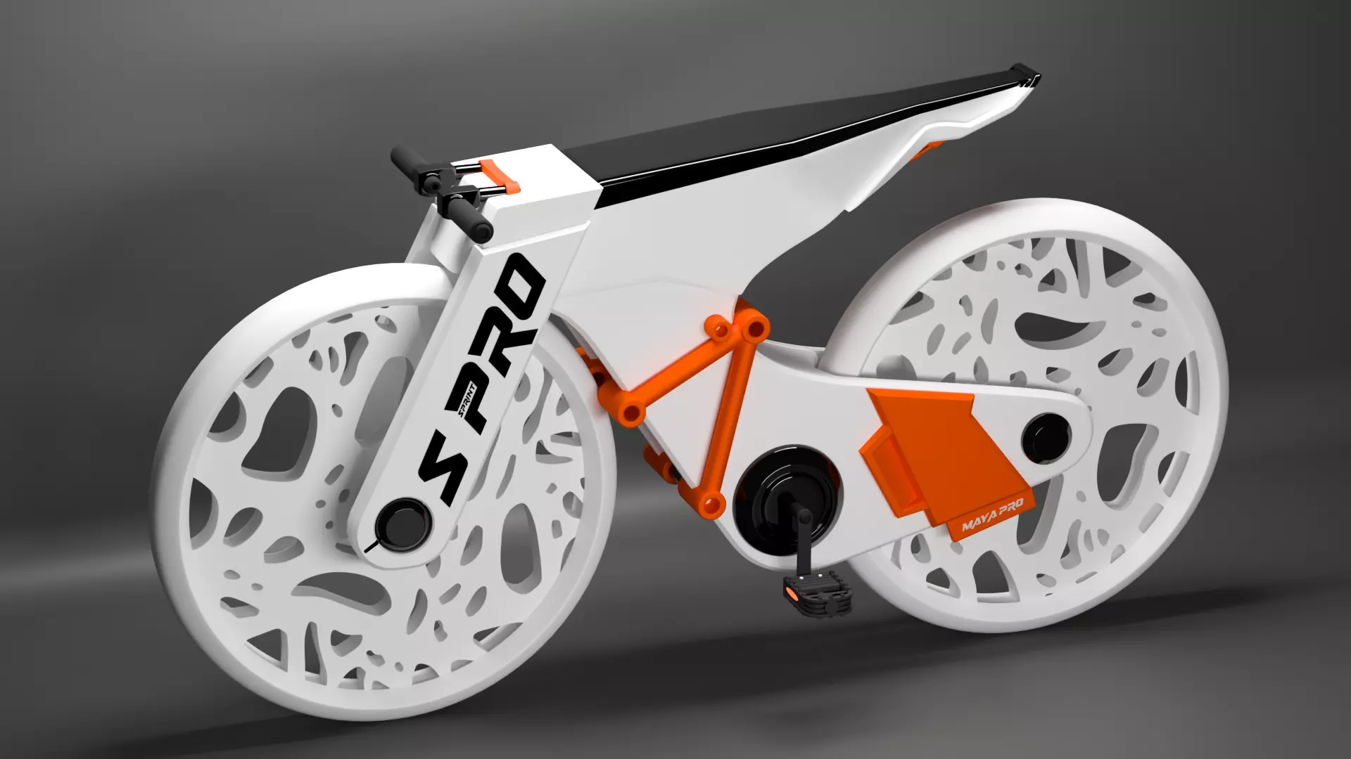Futuristic Bicycle 3D model_1