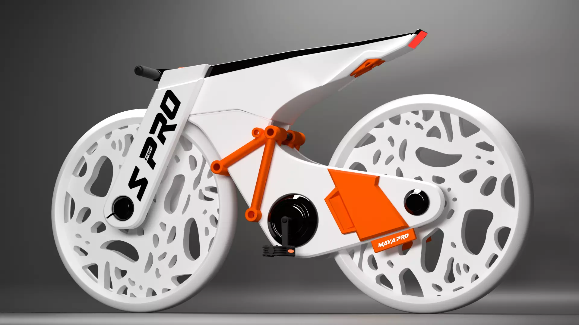 Futuristic Bicycle 3D model_2