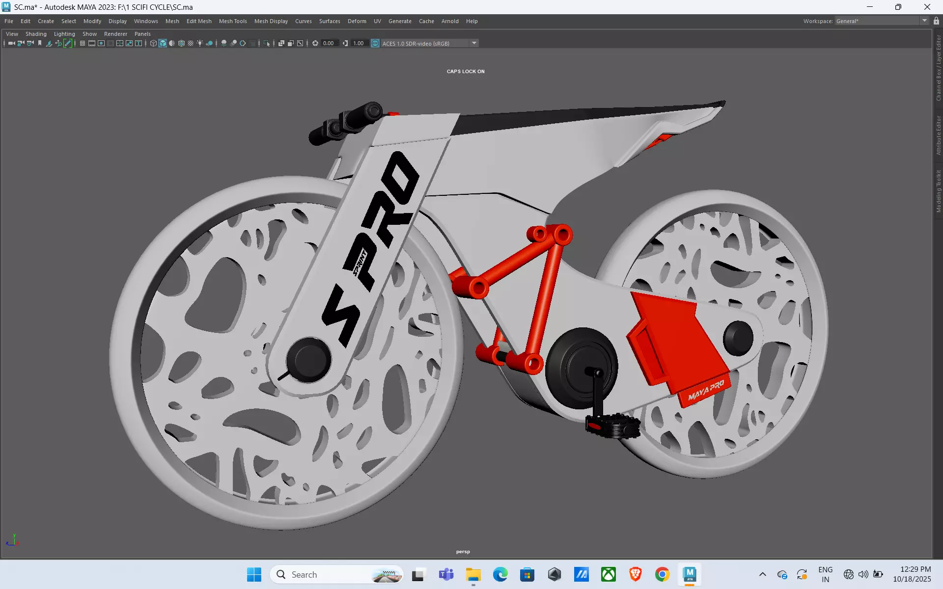 Futuristic Bicycle 3D model_6