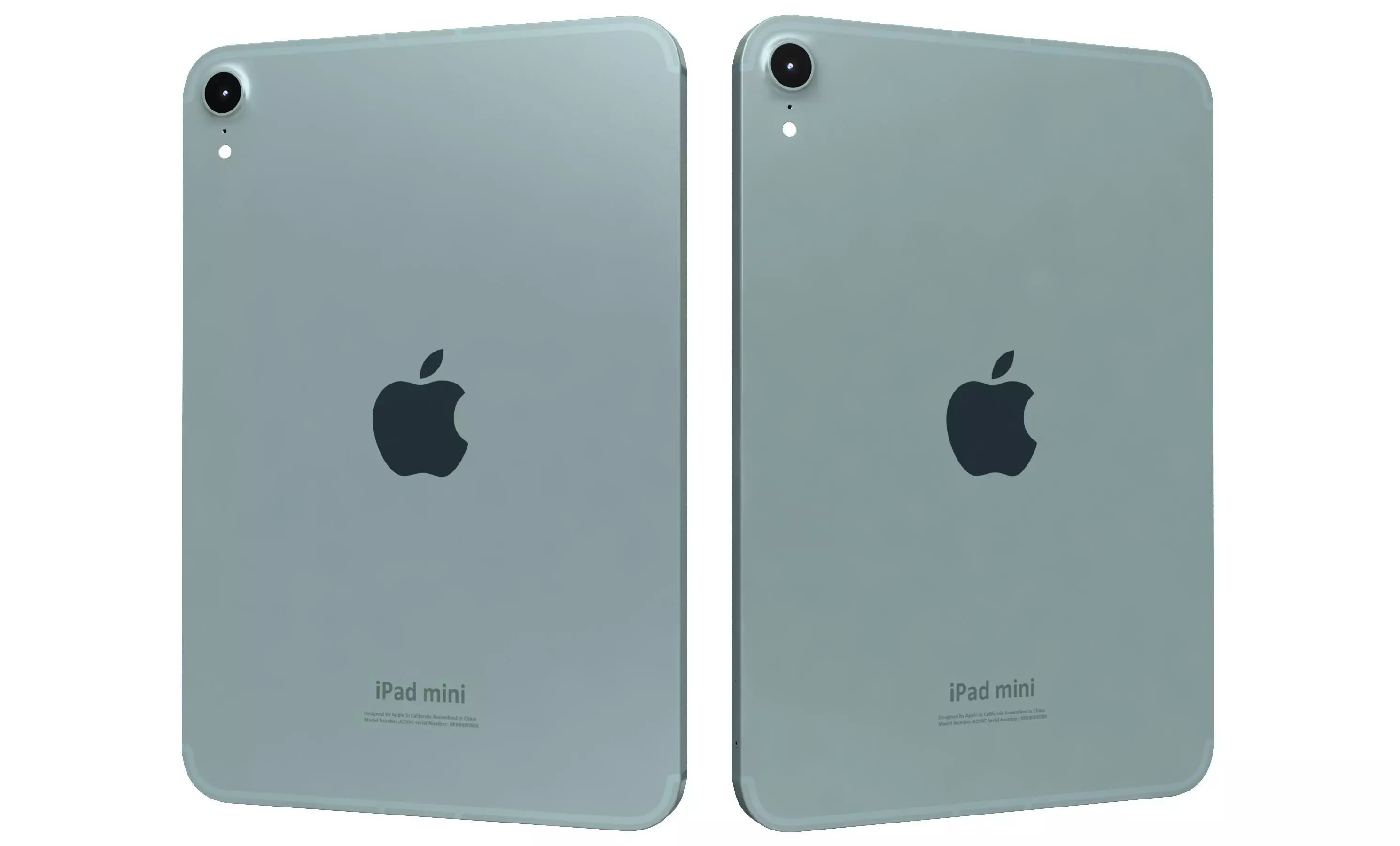 Apple iPad Mini 2024 Blue High Poly 3D model_26