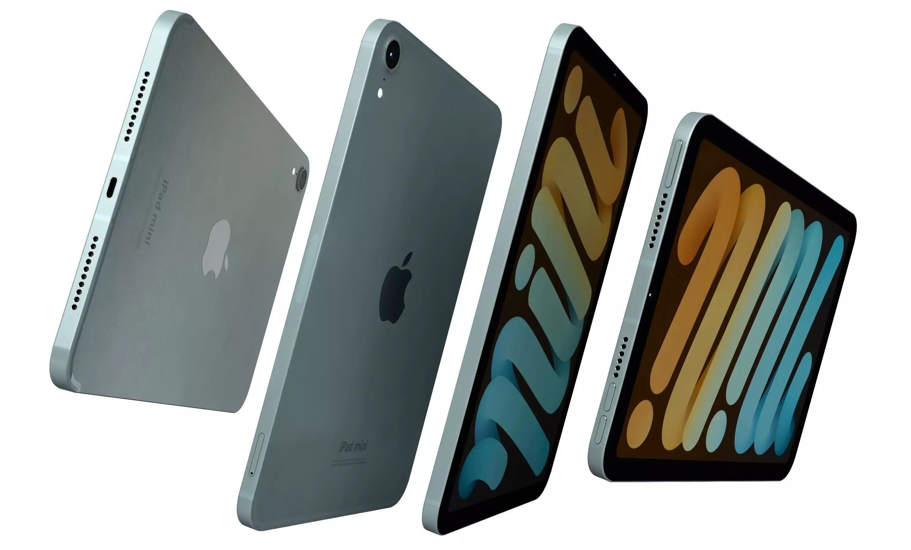 Apple iPad Mini 2024 Blue High Poly 3D model_5