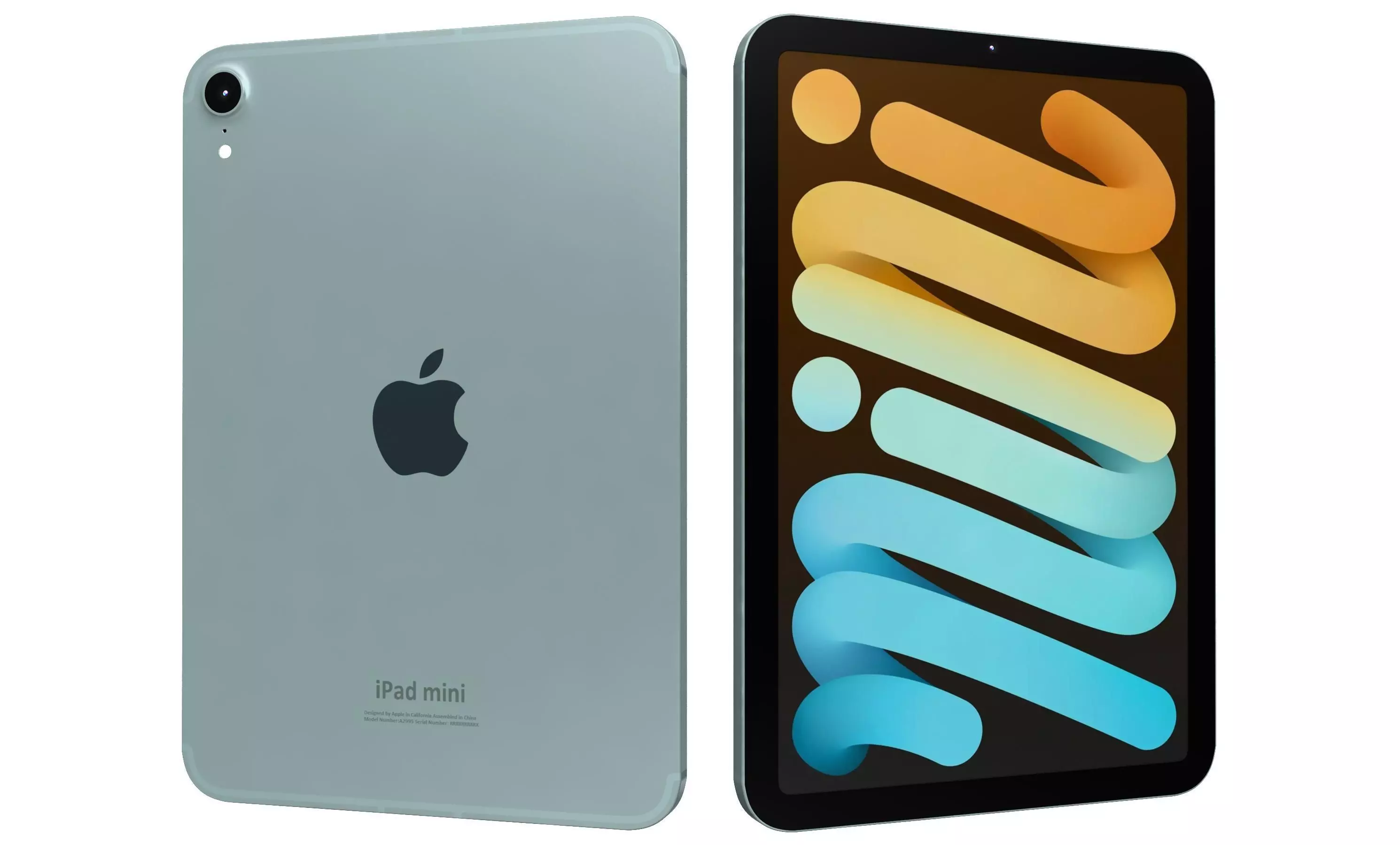 Apple iPad Mini 2024 Blue High Poly 3D model_27