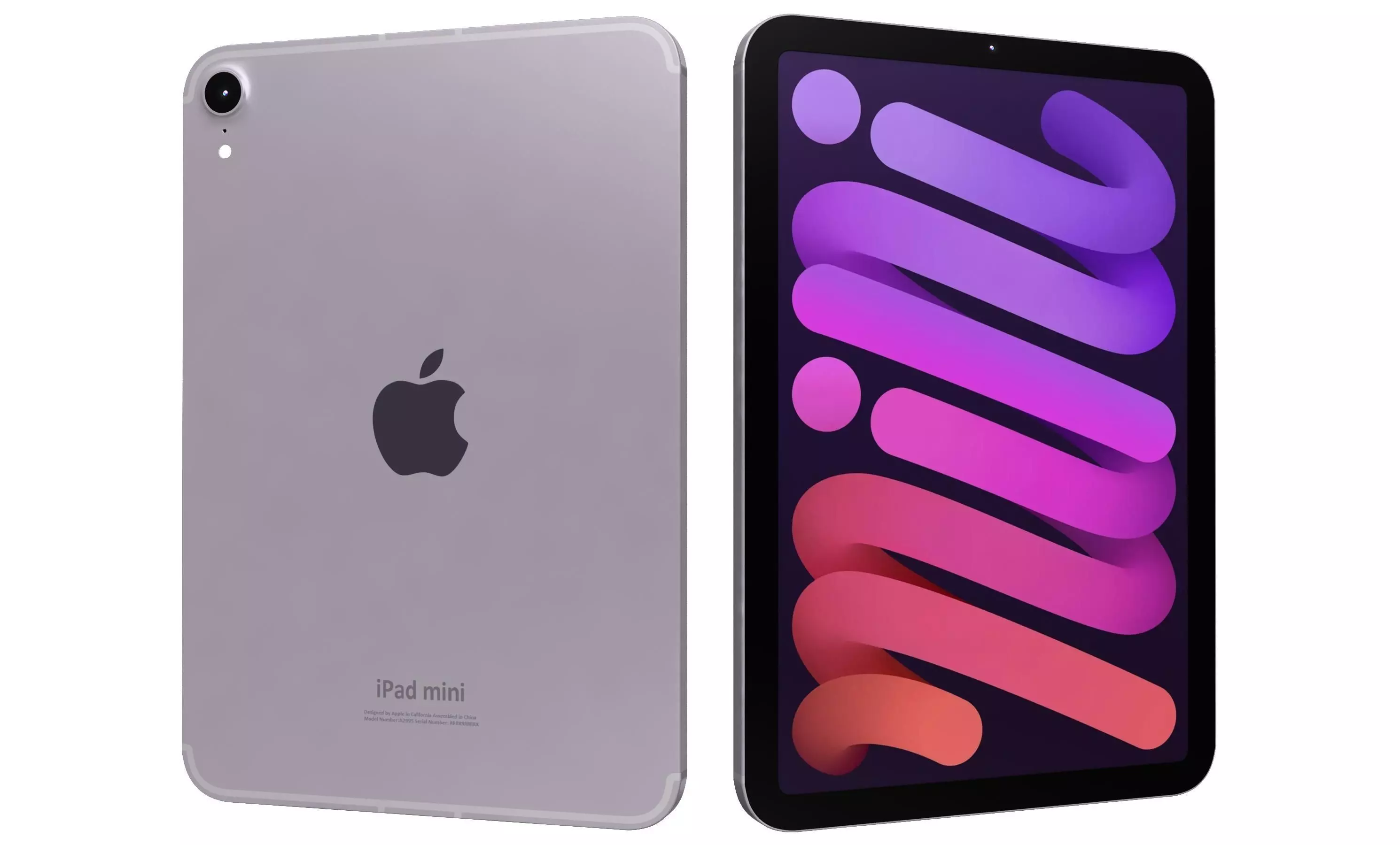 Apple iPad Mini 2024 Purple High Poly 3D model_27