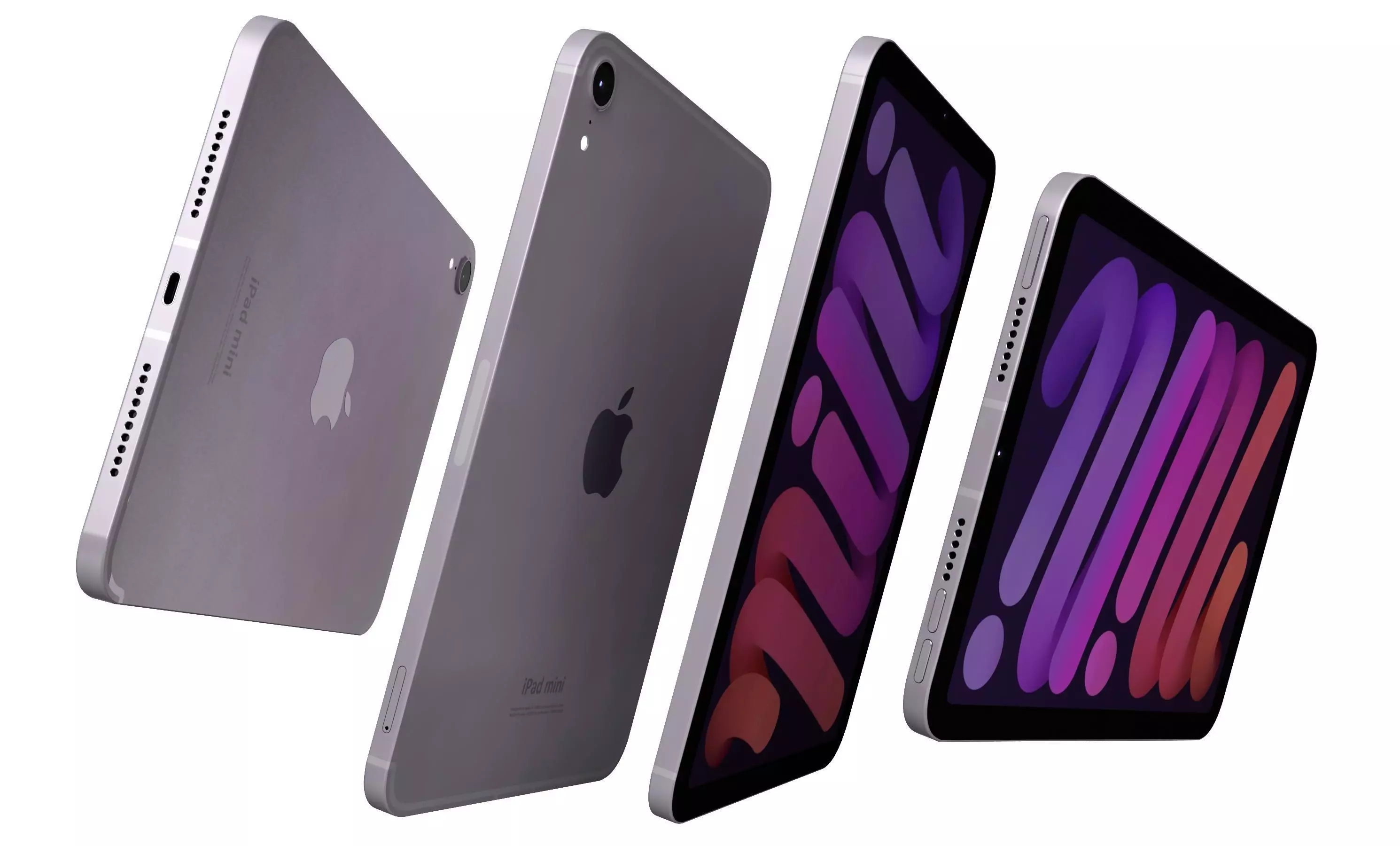 Apple iPad Mini 2024 Purple High Poly 3D model_5