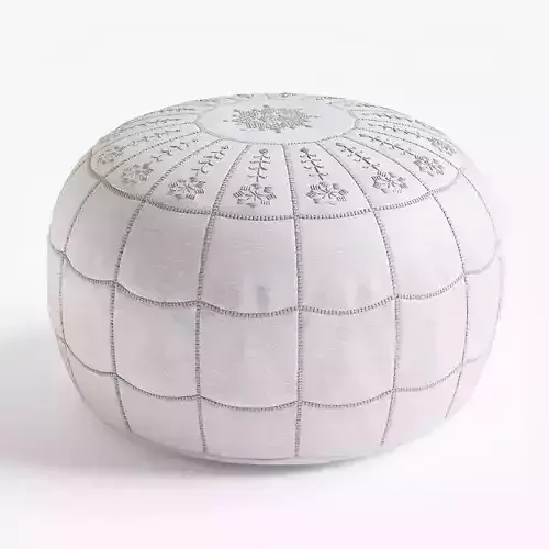 Moroccan Leather Pouf