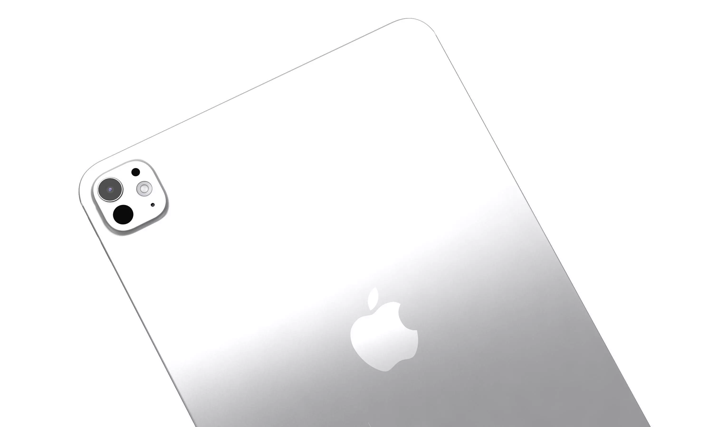 Apple iPad Pro 11 Silver High Poly 3D model_9