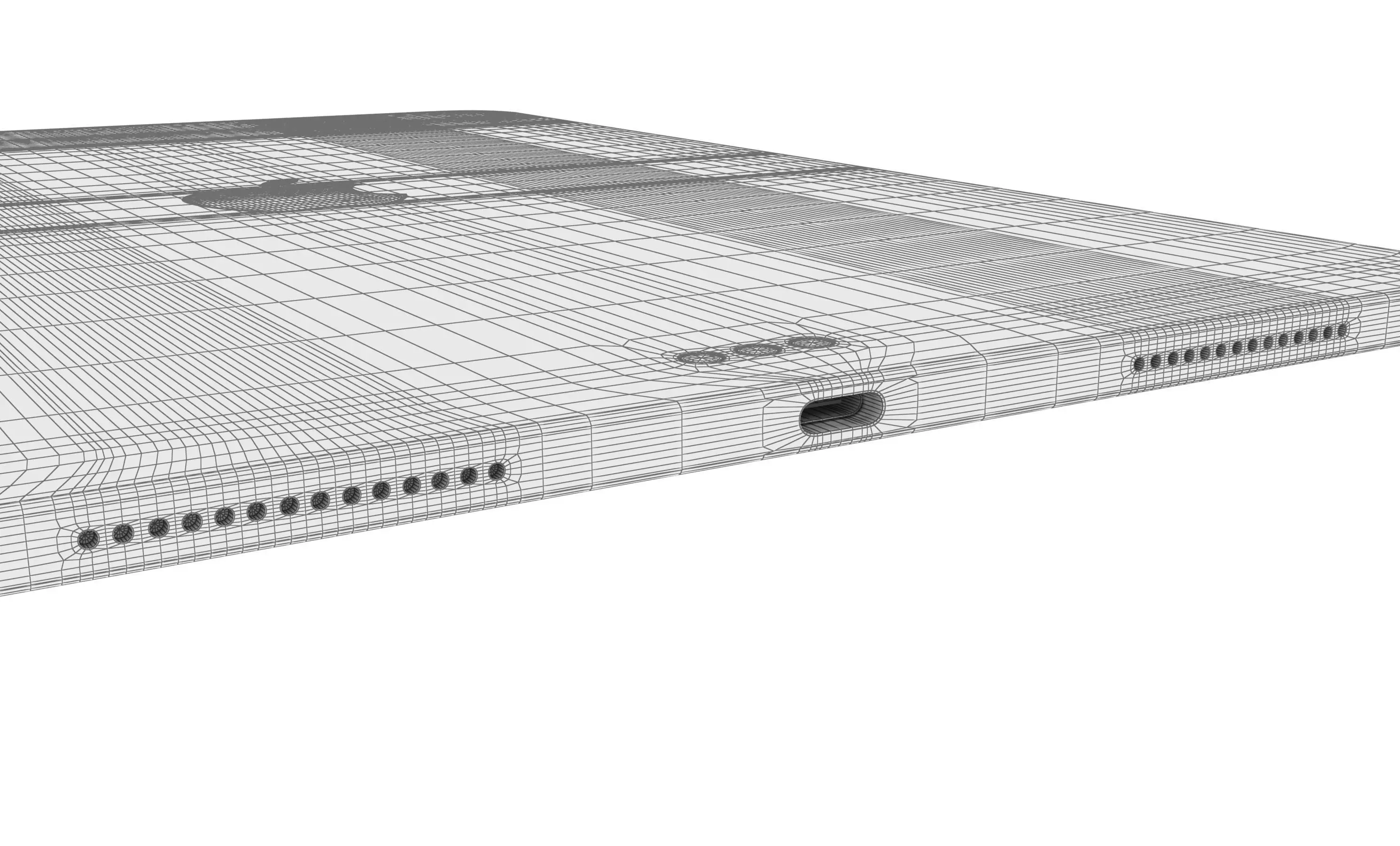 Apple iPad Pro 11 Silver High Poly 3D model_23