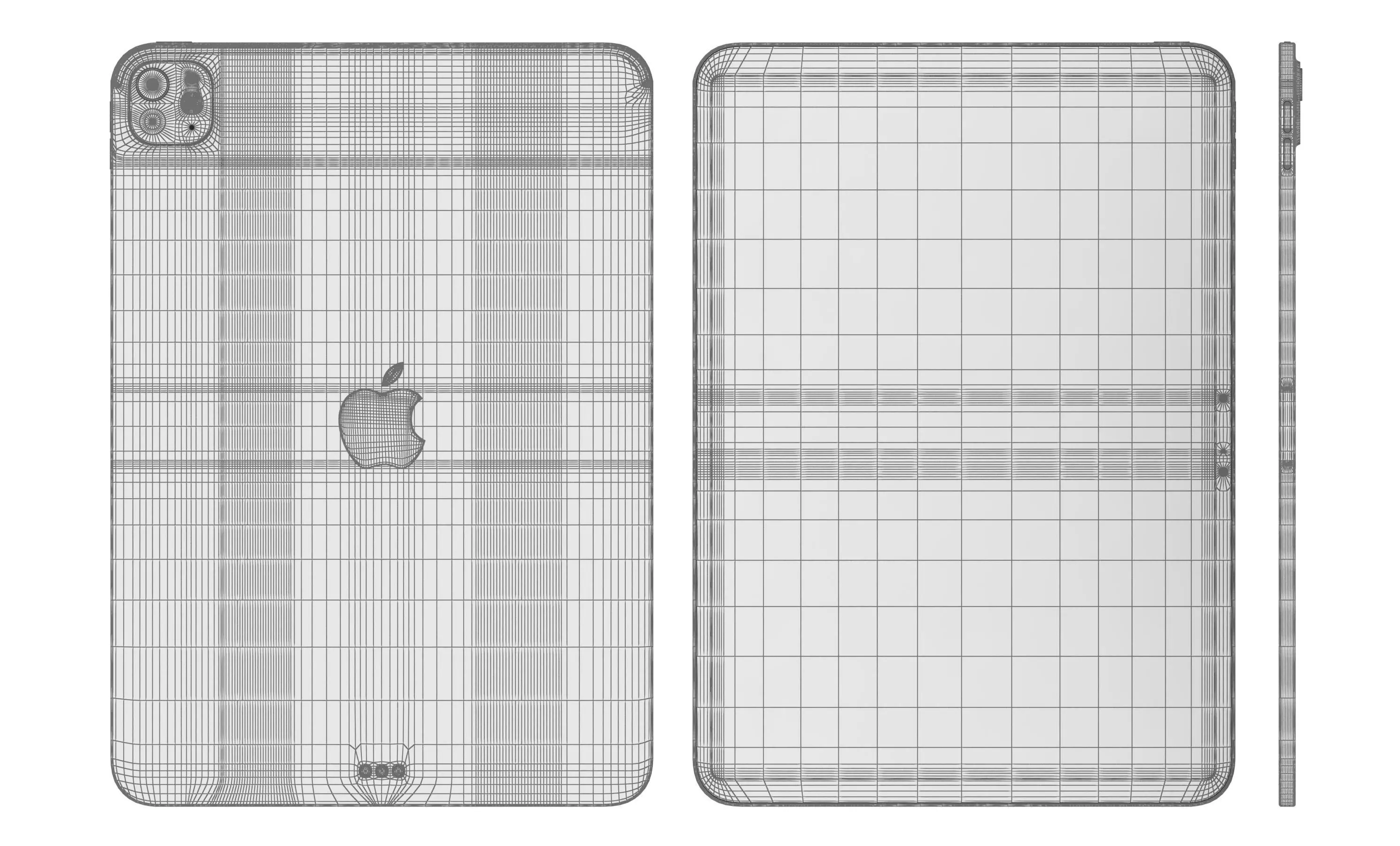 Apple iPad Pro 11 Silver High Poly 3D model_11