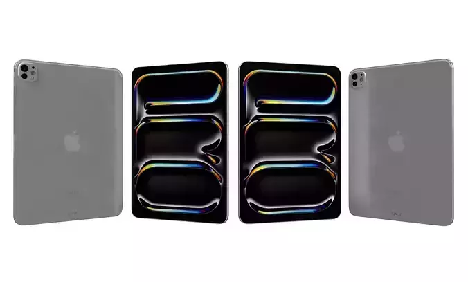 Apple iPad Pro 11 Silver High Poly 3D model Apple iPad Pro 11 Silver High Poly 3D model