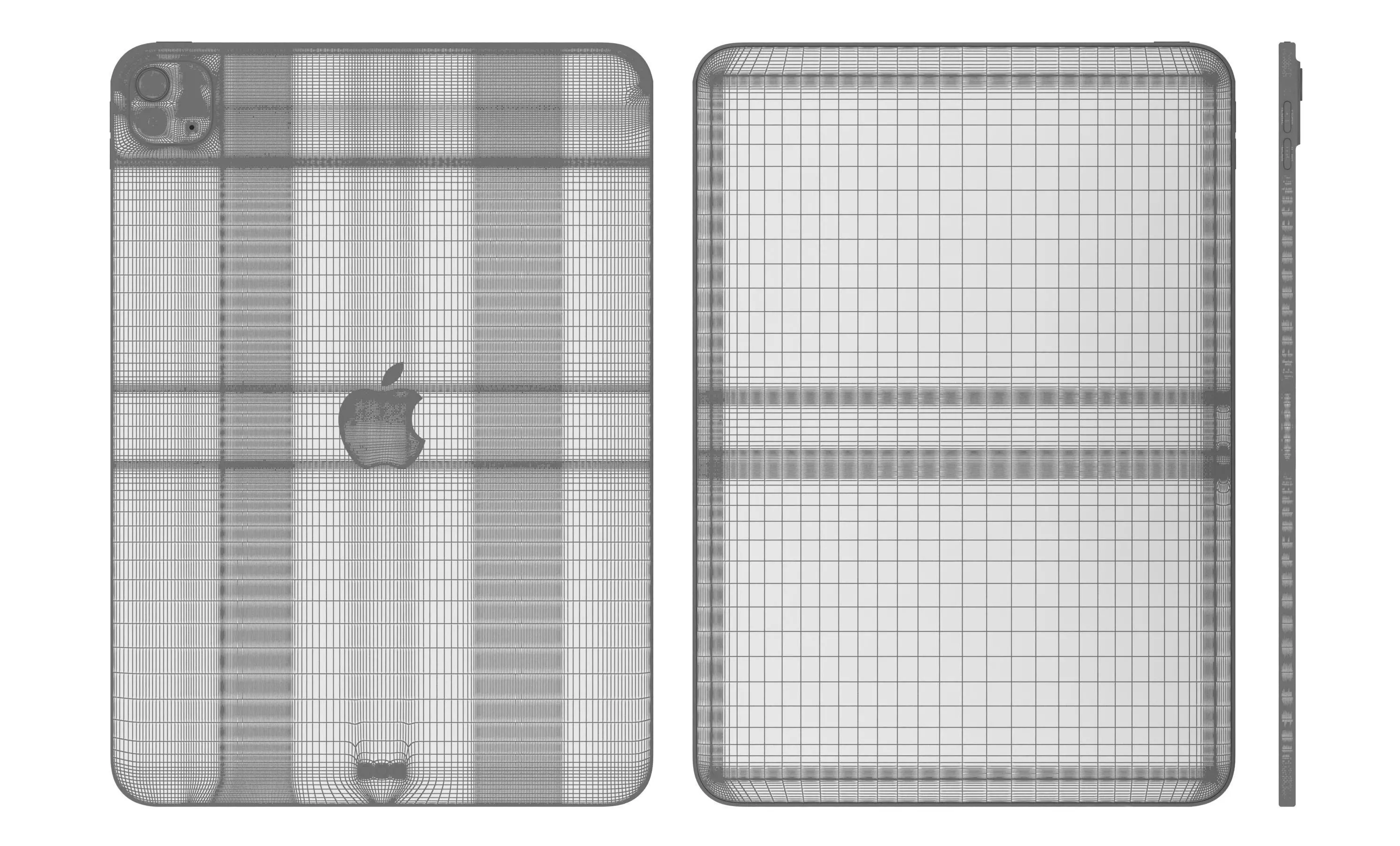 Apple iPad Pro 11 Silver High Poly 3D model_12