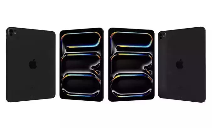 Apple iPad Pro 11 Space Black High Poly 3D model Apple iPad Pro 11 Space Black High Poly 3D model