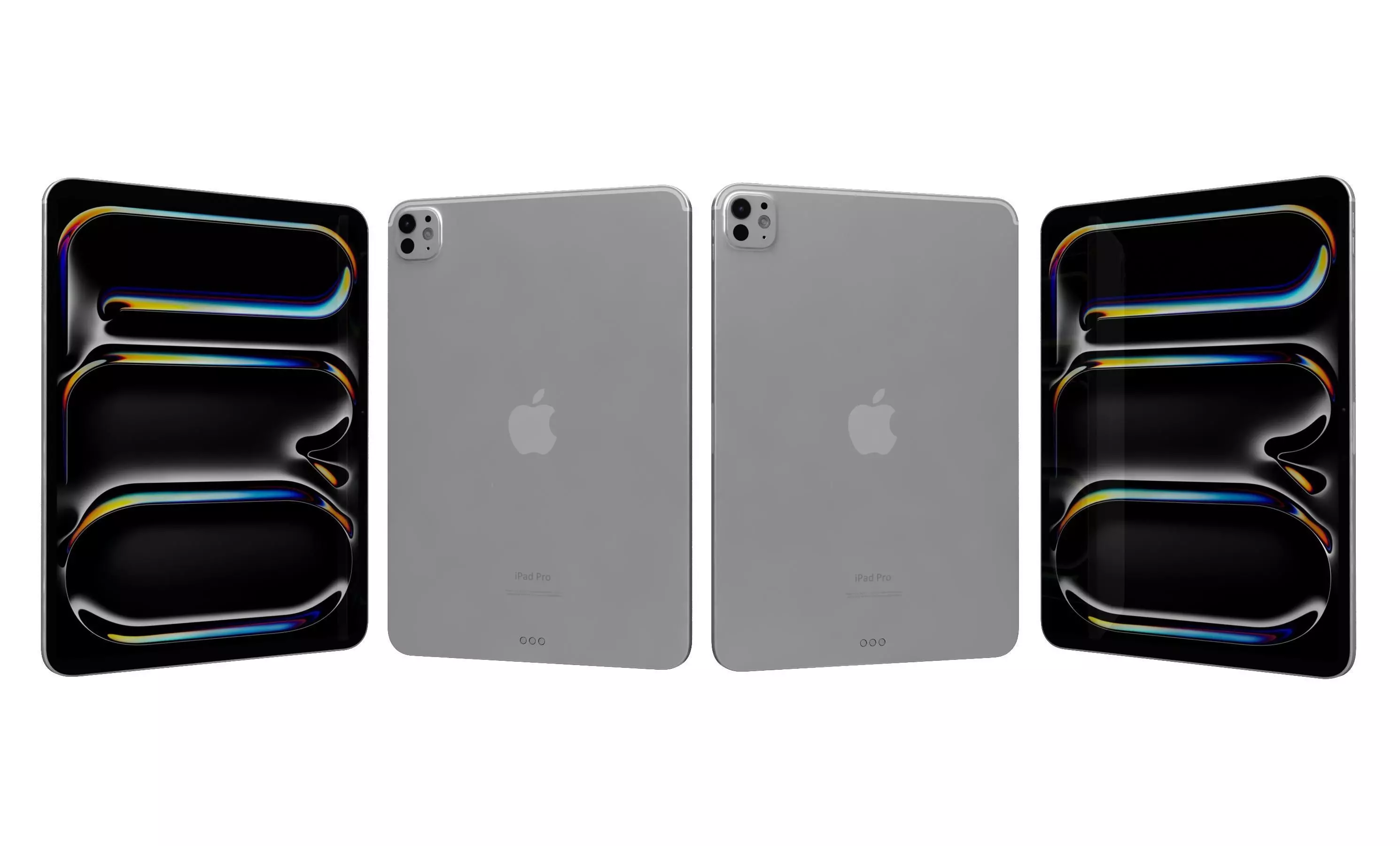 Apple iPad Pro 11 Space Black And Silver High Poly 3D model_5