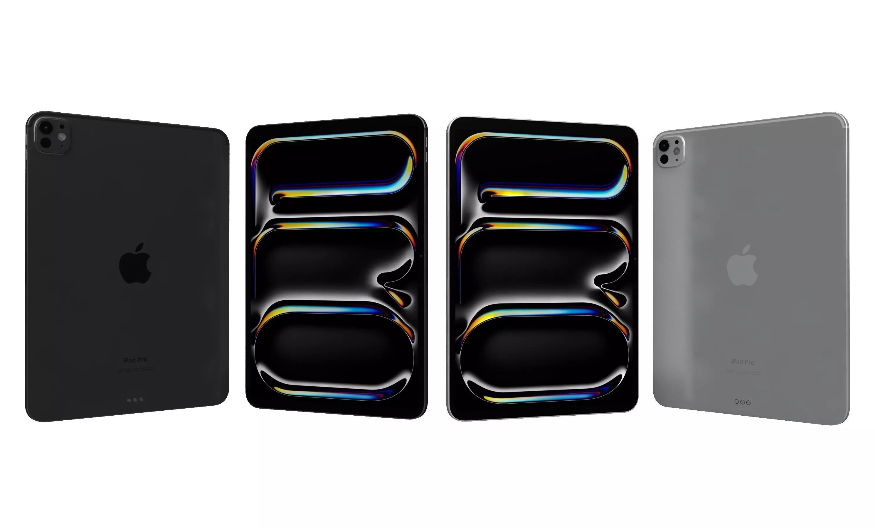 Apple iPad Pro 11 Space Black And Silver High Poly 3D model_0