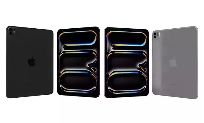 Apple iPad Pro 11 Space Black And Silver High Poly 3D model Apple iPad Pro 11 Space Black And Silver High Poly 3D model