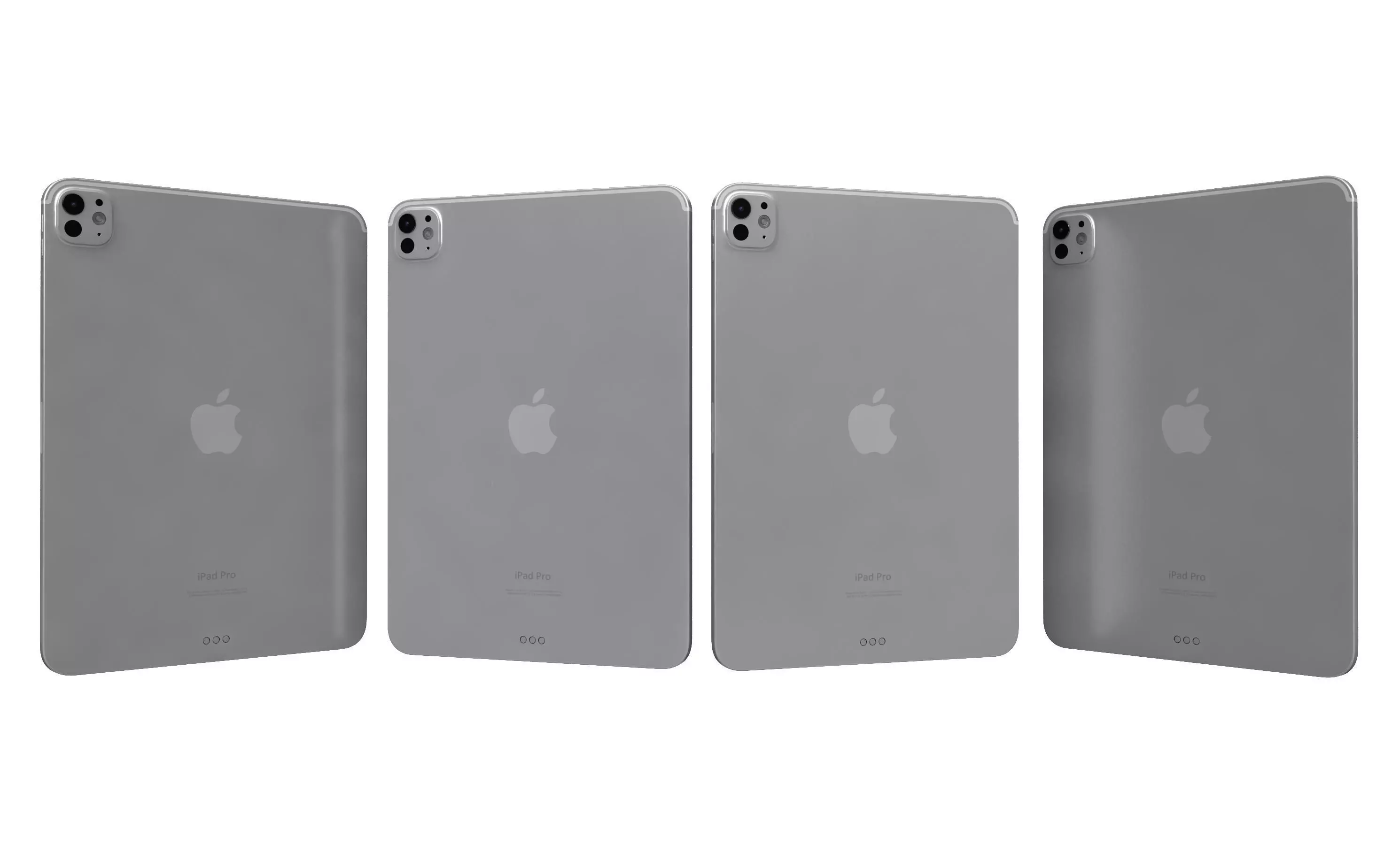 Apple iPad Pro 11 Space Black And Silver High Poly 3D model_6