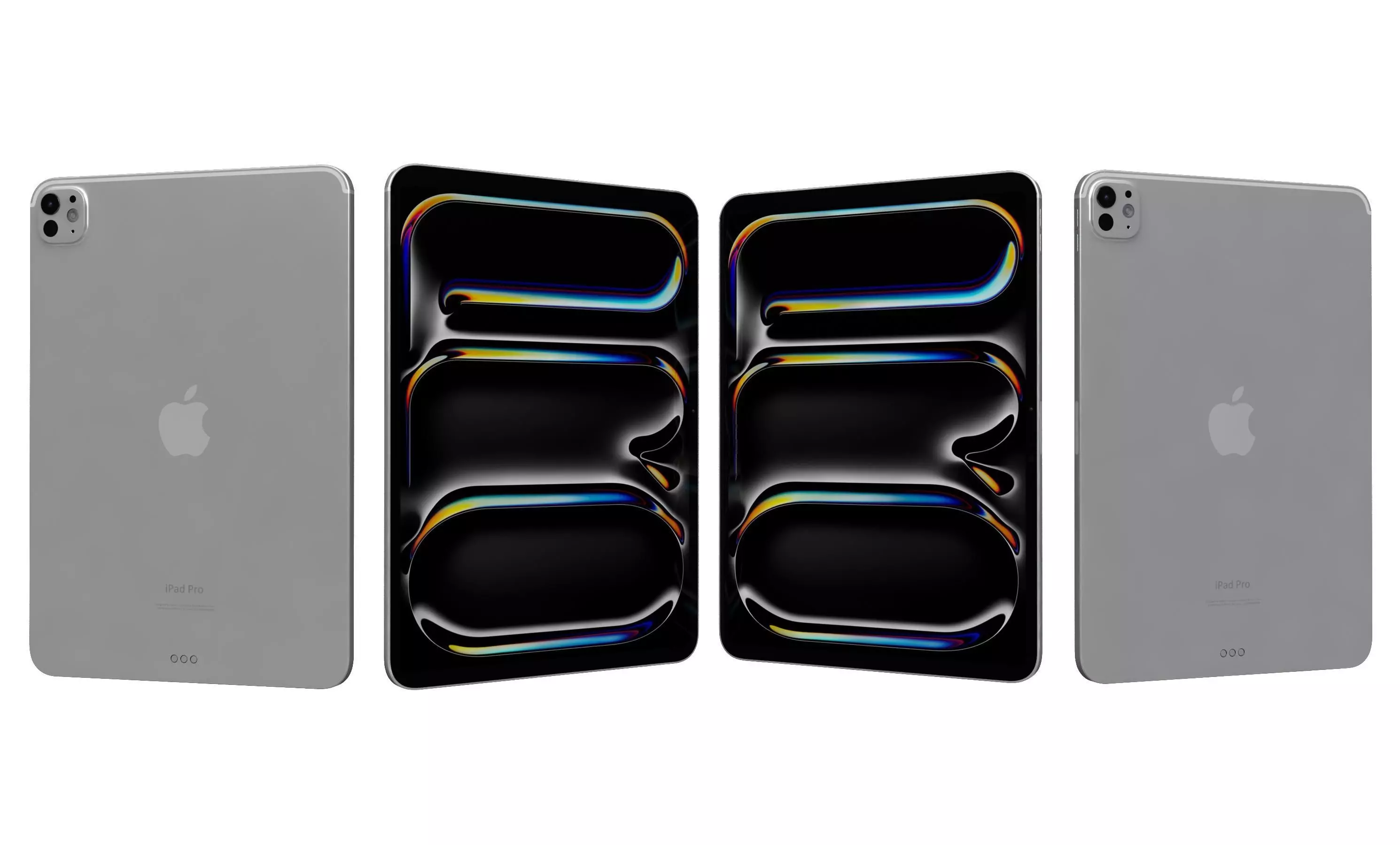 Apple iPad Pro 11 Space Black And Silver High Poly 3D model_9