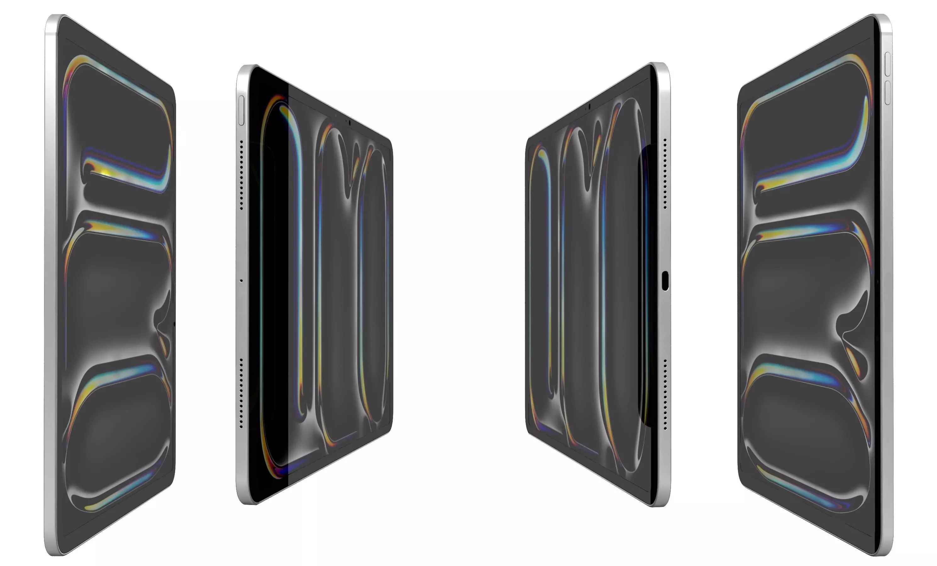 Apple iPad Pro 13 2024 Silver High Poly 3D model_2