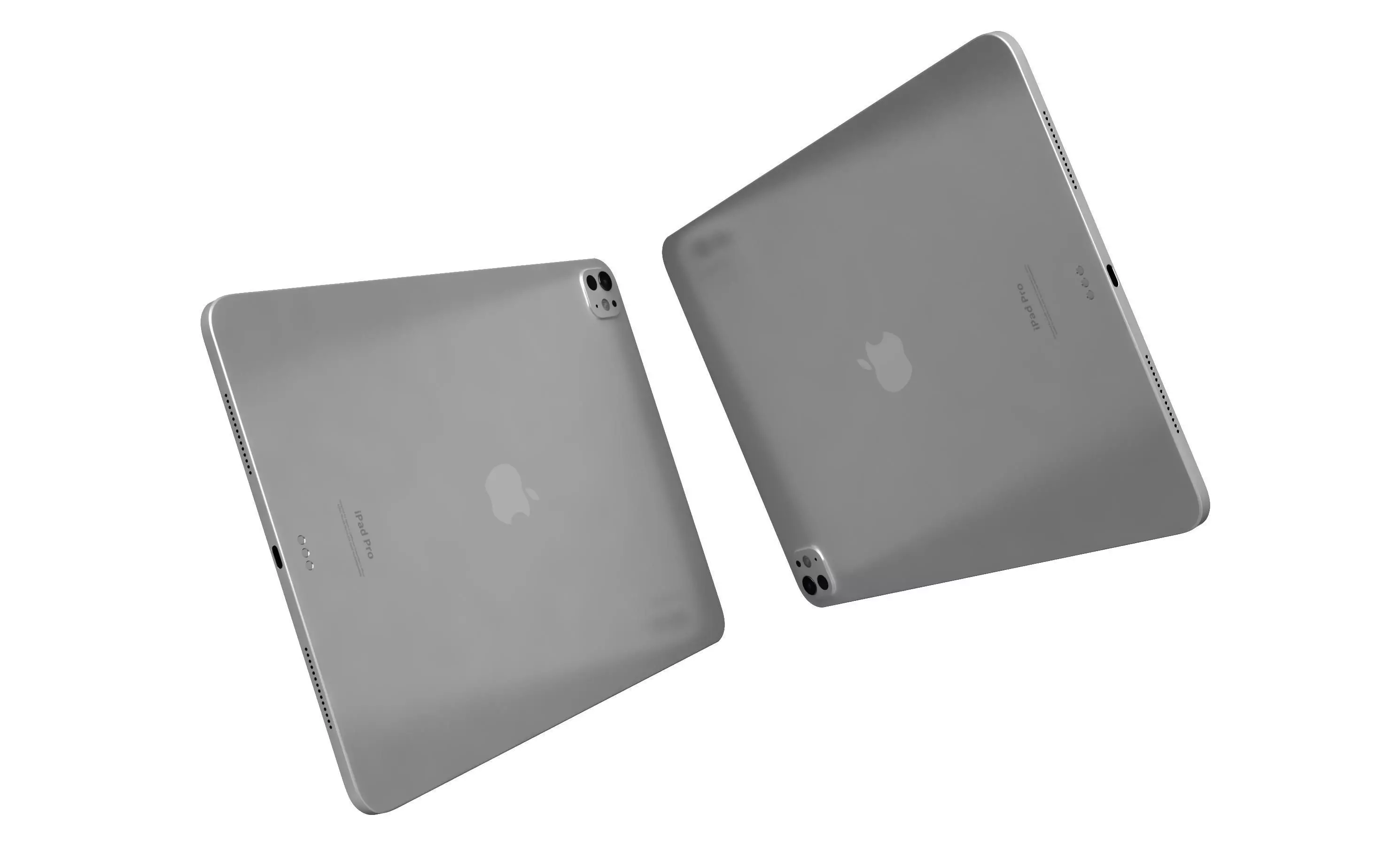 Apple iPad Pro 13 2024 Silver High Poly 3D model_4