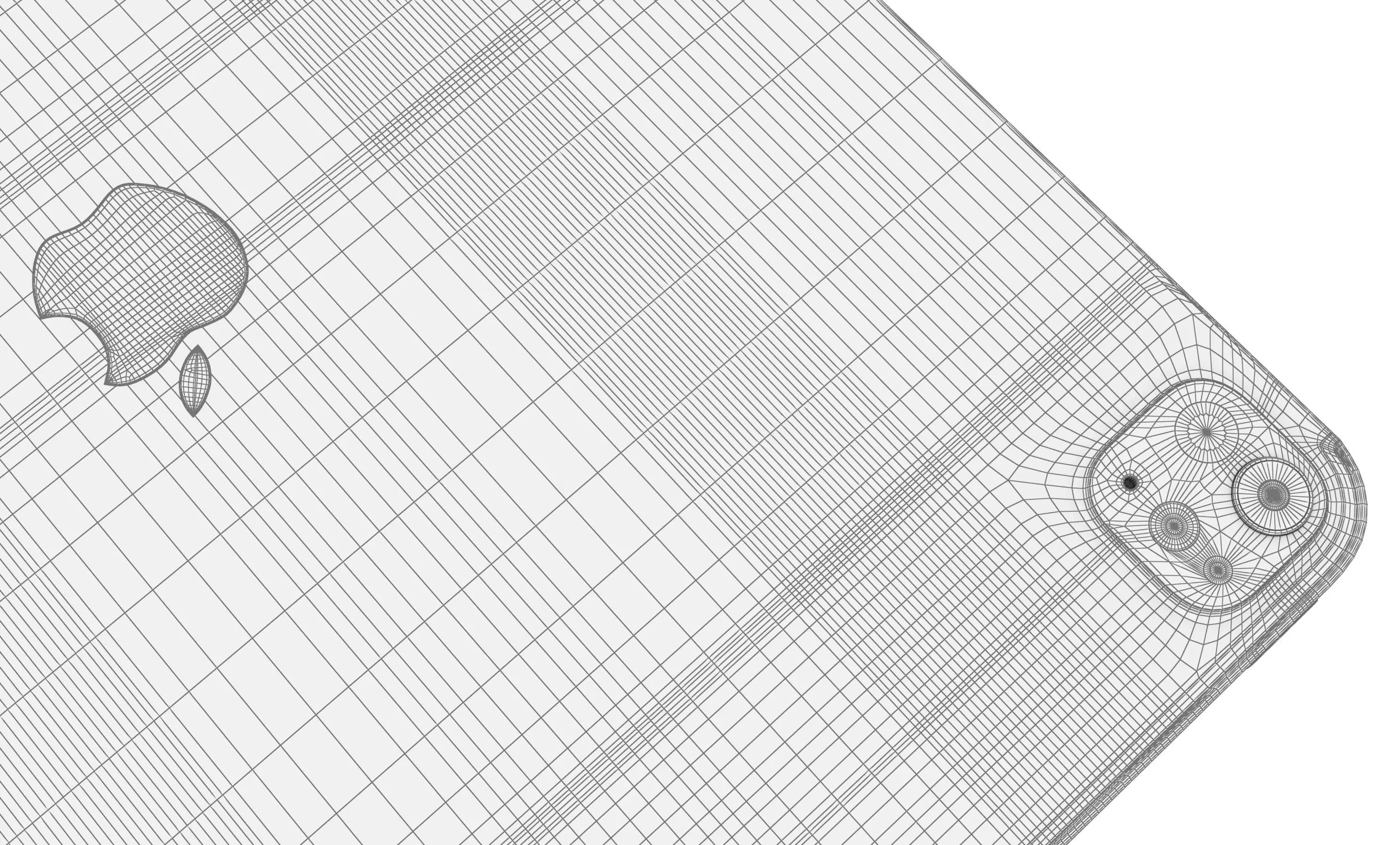 Apple iPad Pro 13 2024 Silver High Poly 3D model_19