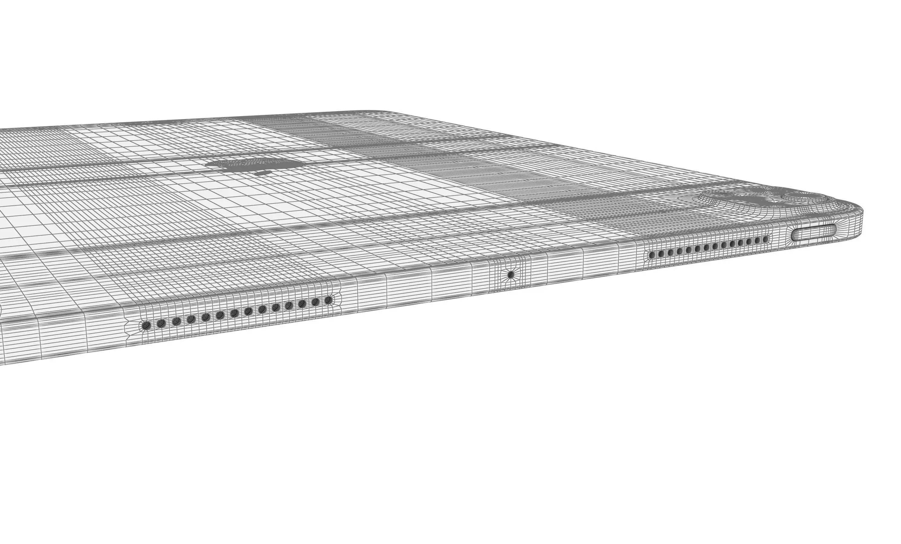 Apple iPad Pro 13 2024 Silver High Poly 3D model_18