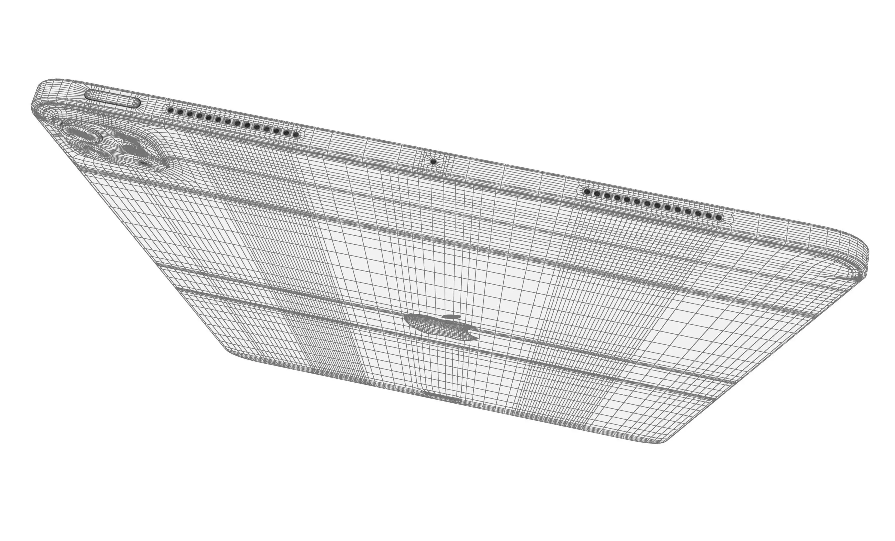 Apple iPad Pro 13 2024 Silver High Poly 3D model_14