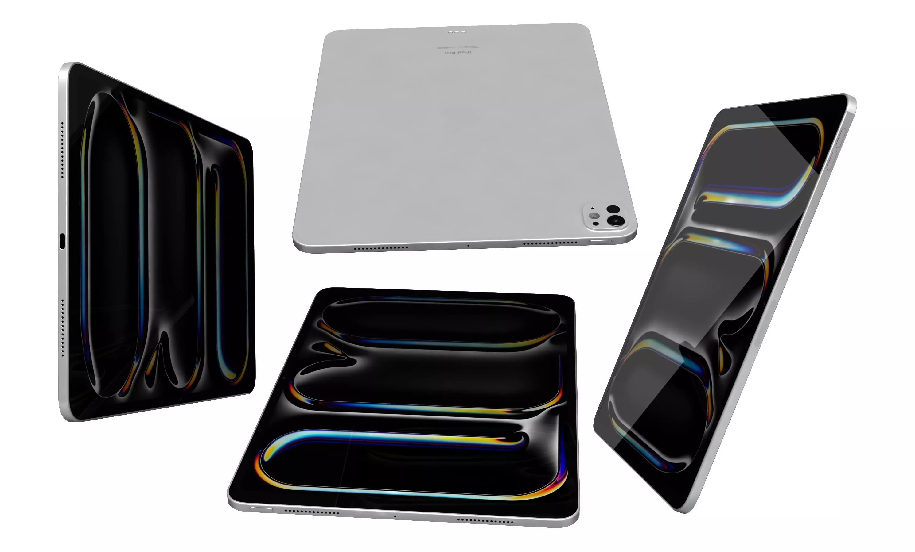 Apple iPad Pro 13 2024 Silver High Poly 3D model_7