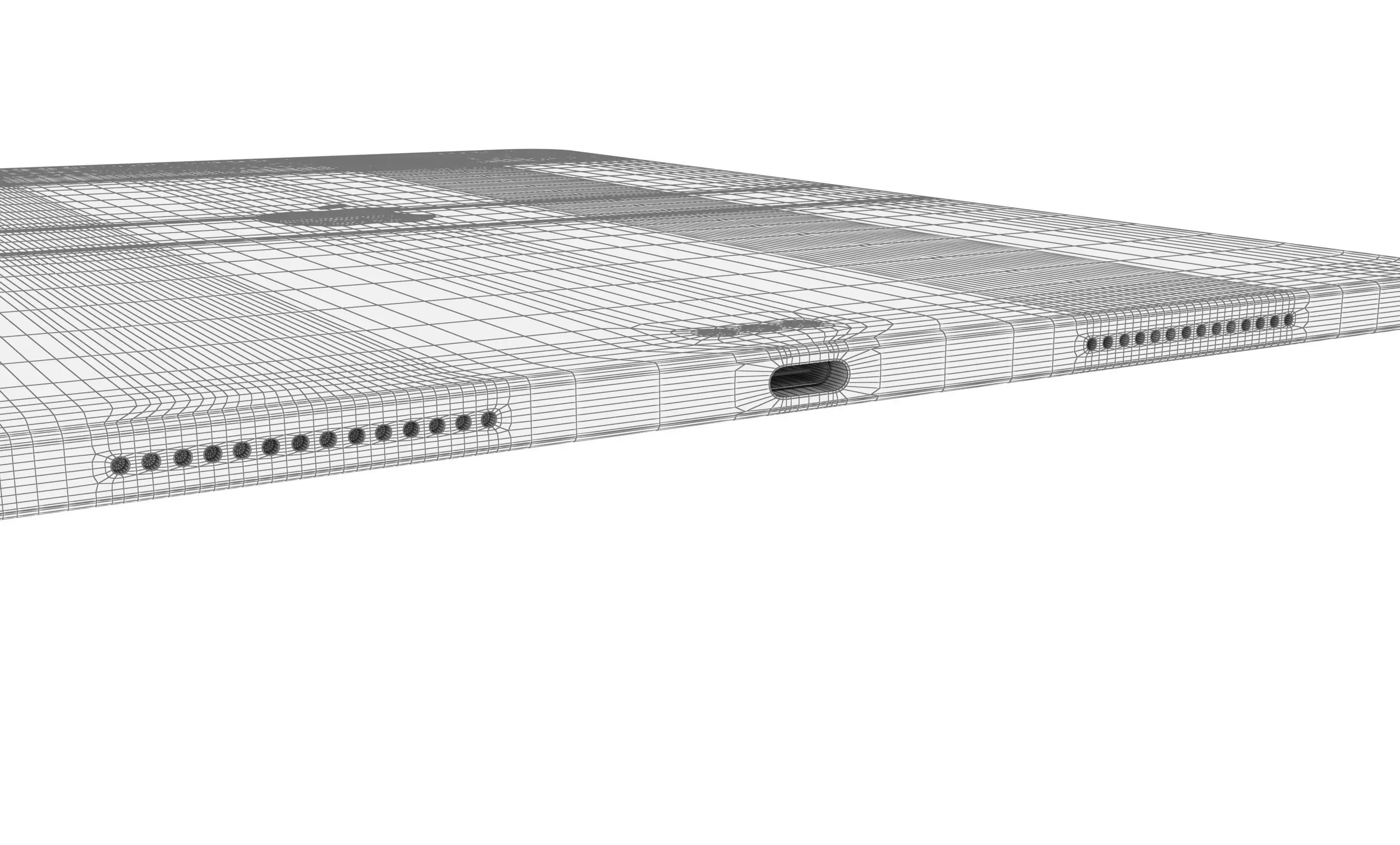 Apple iPad Pro 13 2024 Silver High Poly 3D model_22