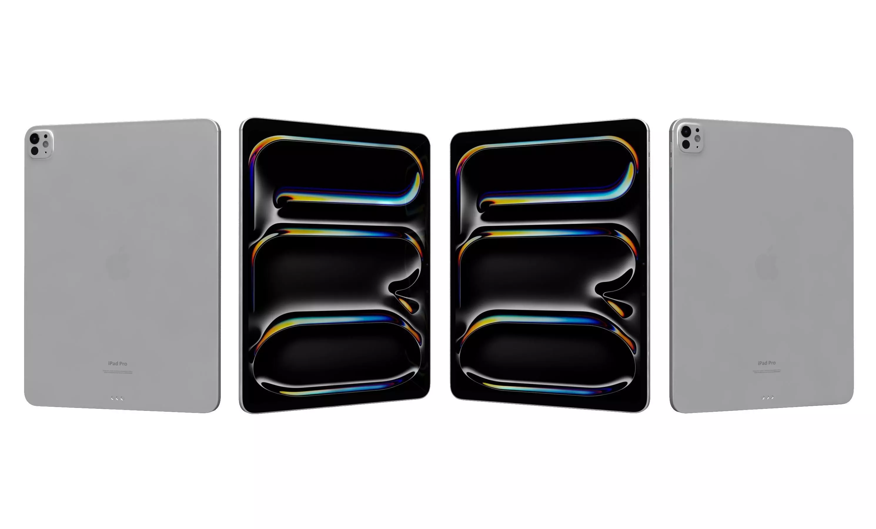 Apple iPad Pro 13 2024 Silver High Poly 3D model_26